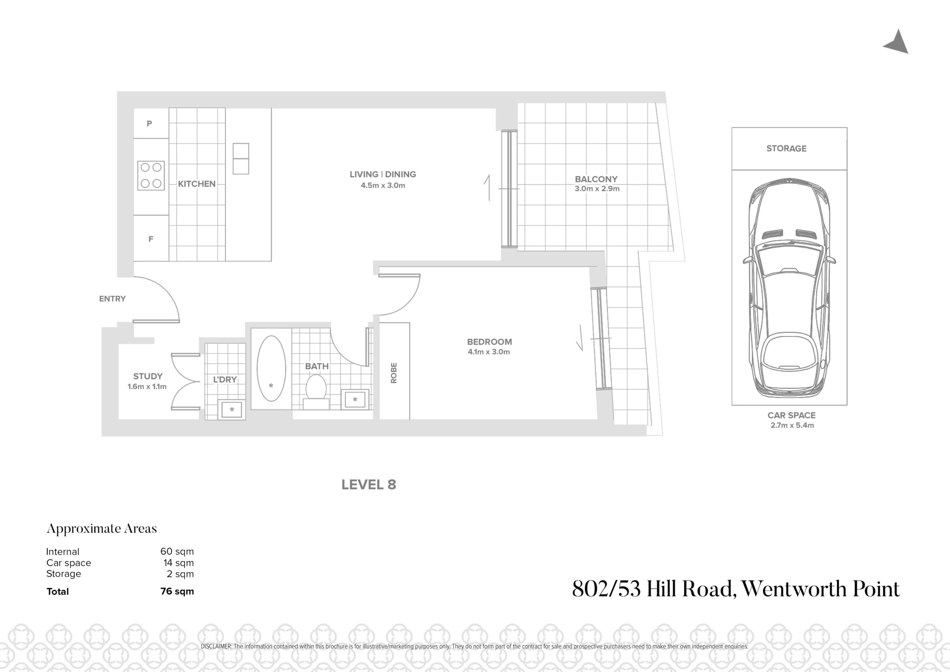802/53 Hill Road, Wentworth Point Sold by Chidiac Realty - floorplan
