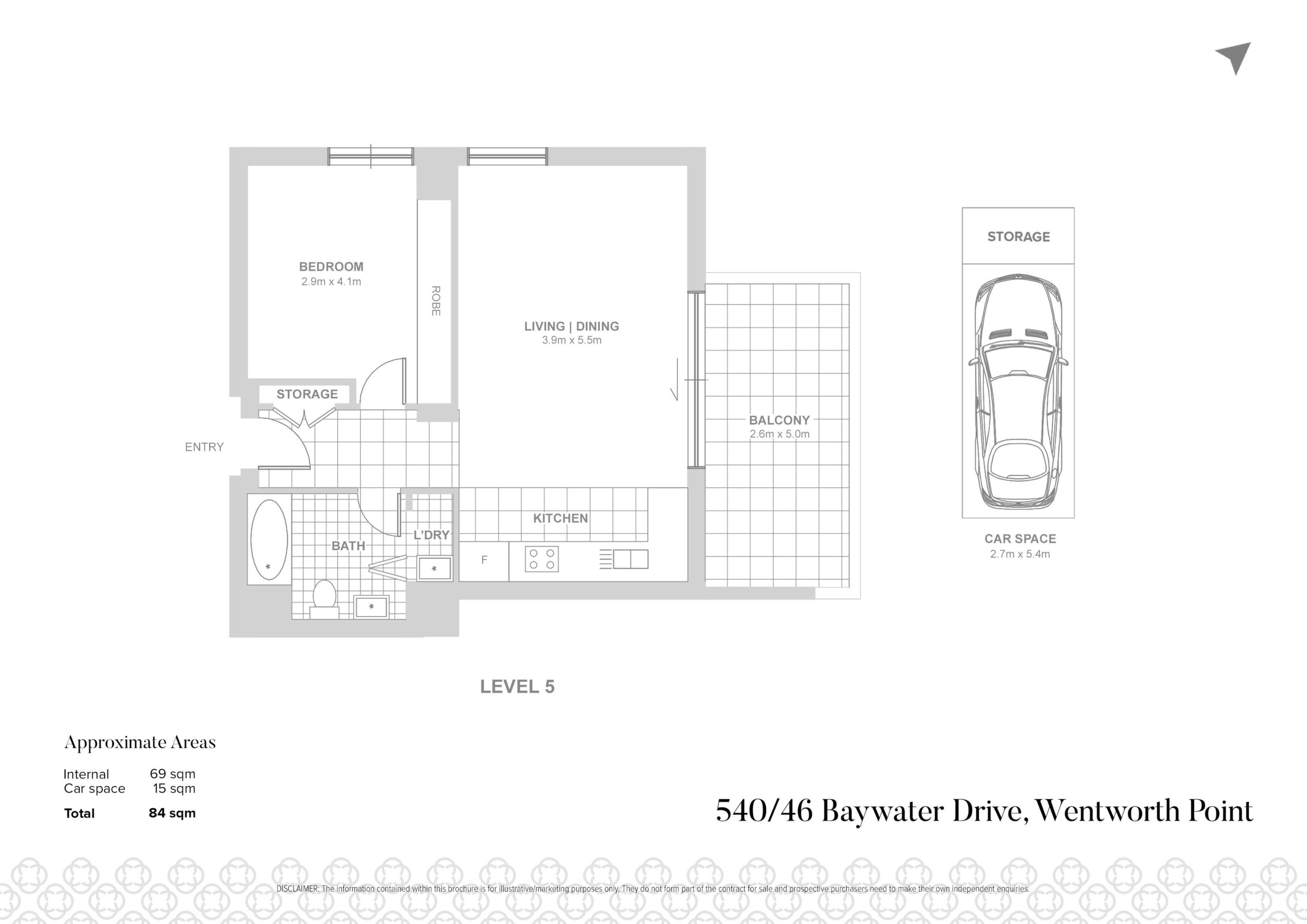 540/30 Baywater Drive, Wentworth Point Sold by Chidiac Realty - floorplan