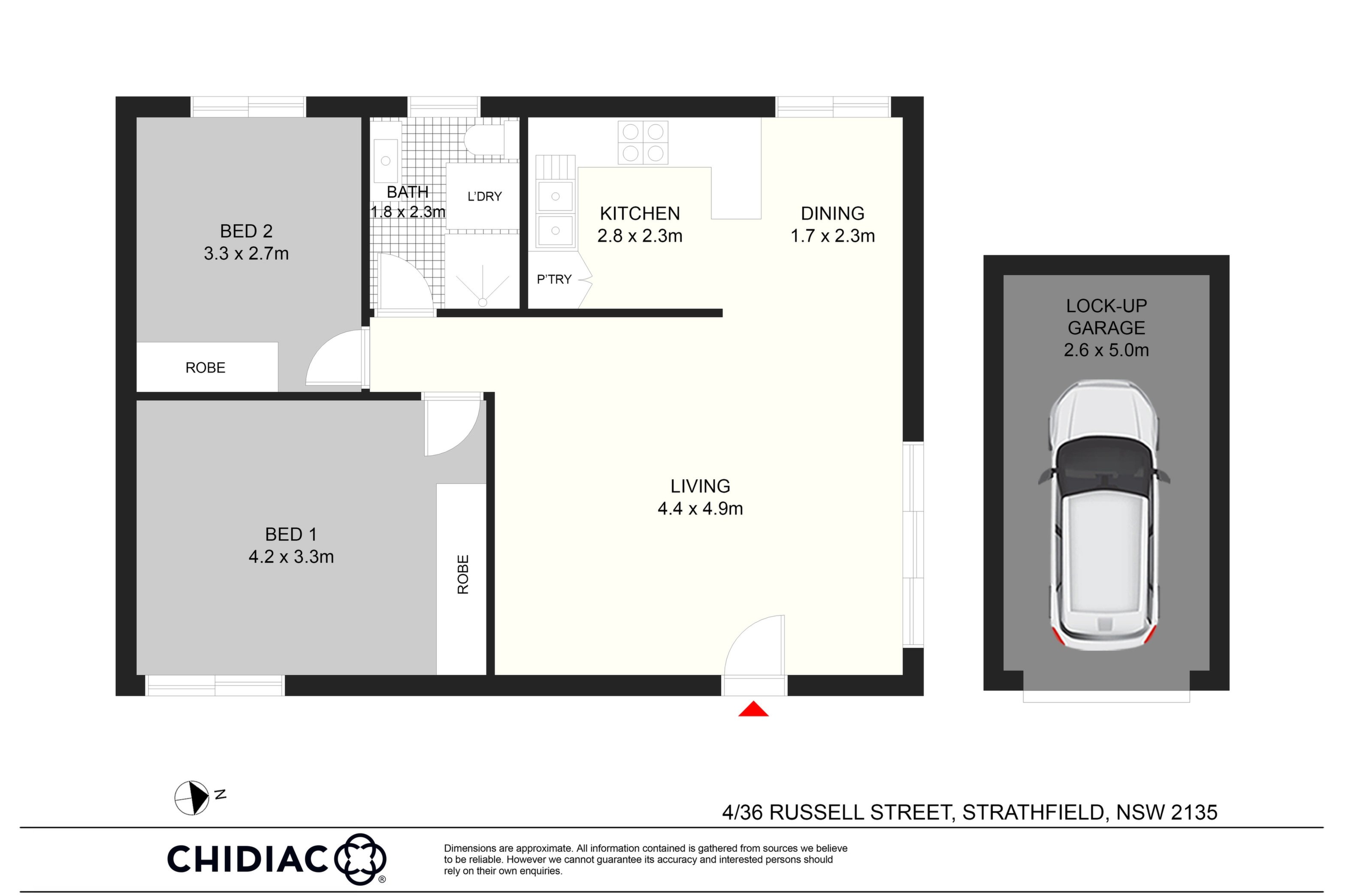 4/36 Russell Street, Strathfield Leased by Chidiac Realty - floorplan
