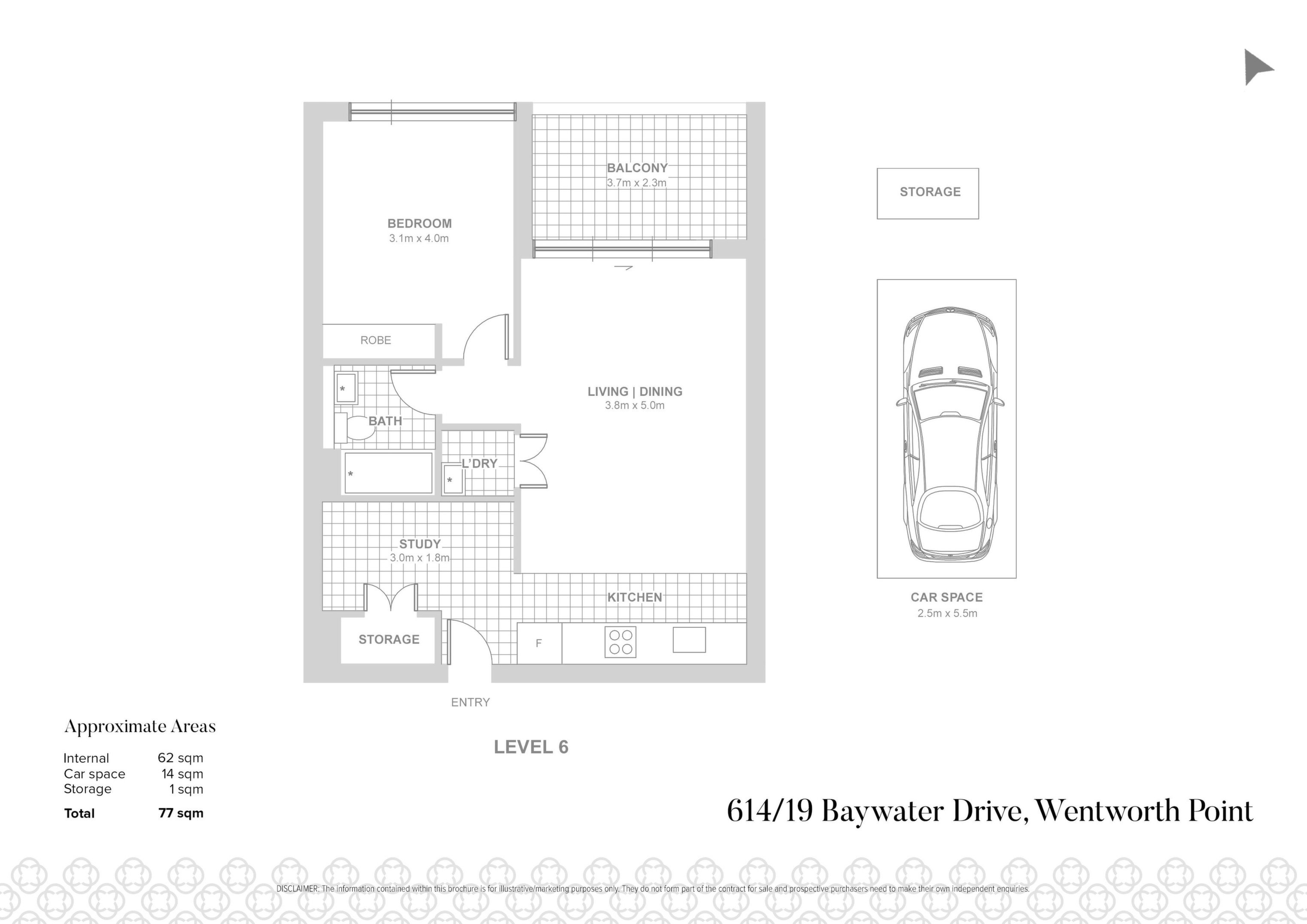 614/19 Baywater Drive, Wentworth Point Sold by Chidiac Realty - floorplan