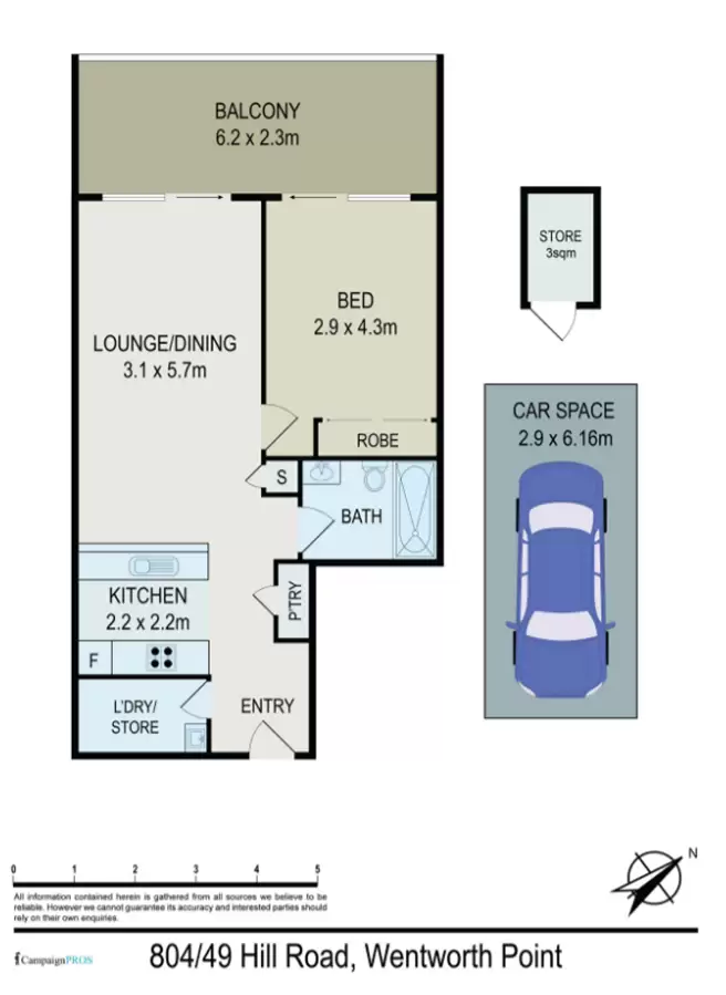 804/49 Hill Road, Wentworth Point Leased by Chidiac Realty - floorplan