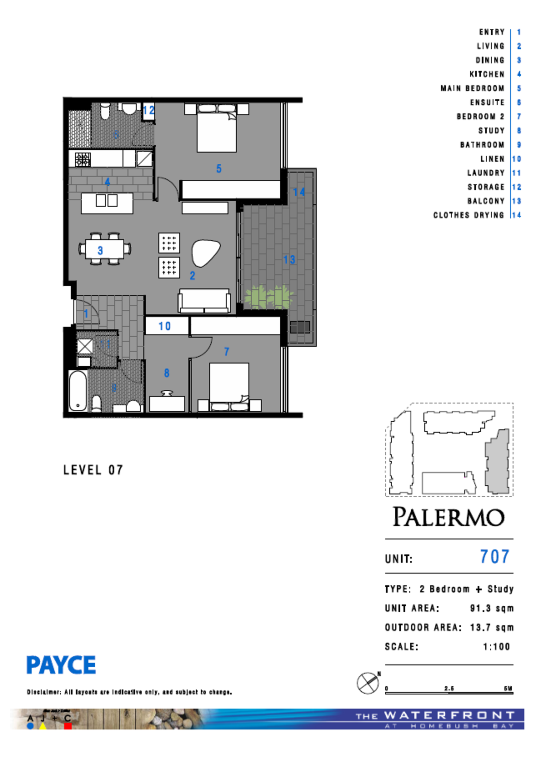 707/6 Nuvolari Place, Wentworth Point Leased by Chidiac Realty - floorplan