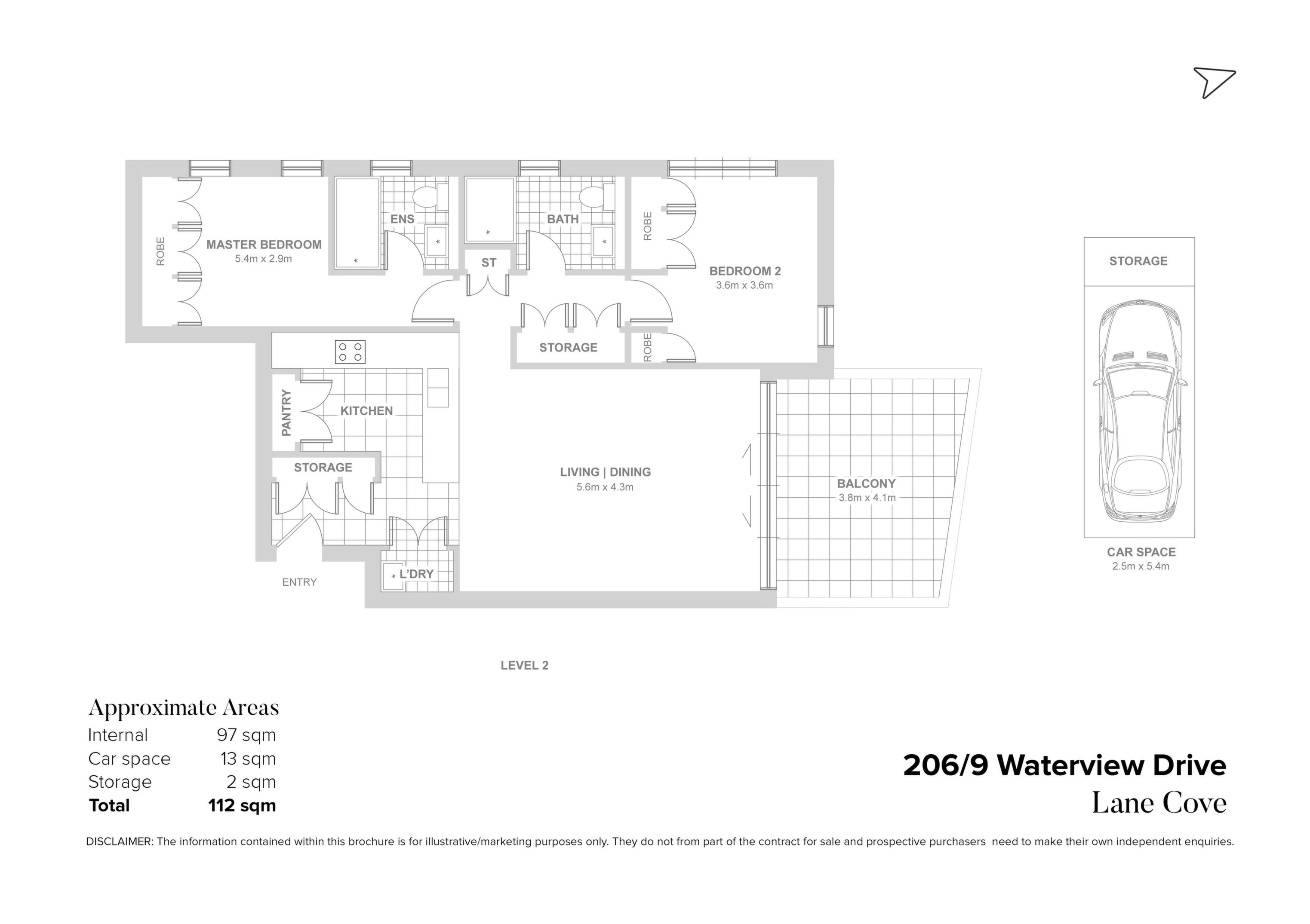 B206/9 Waterview Drive, Lane Cove Sold by Chidiac Realty - floorplan