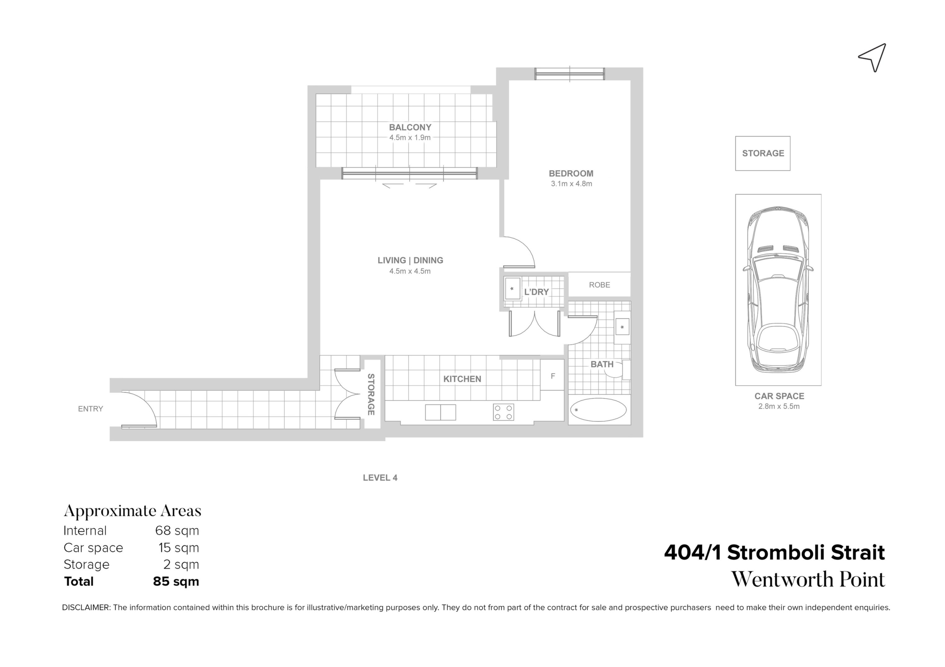 404/1 Stromboli Strait, Wentworth Point Sold by Chidiac Realty - floorplan