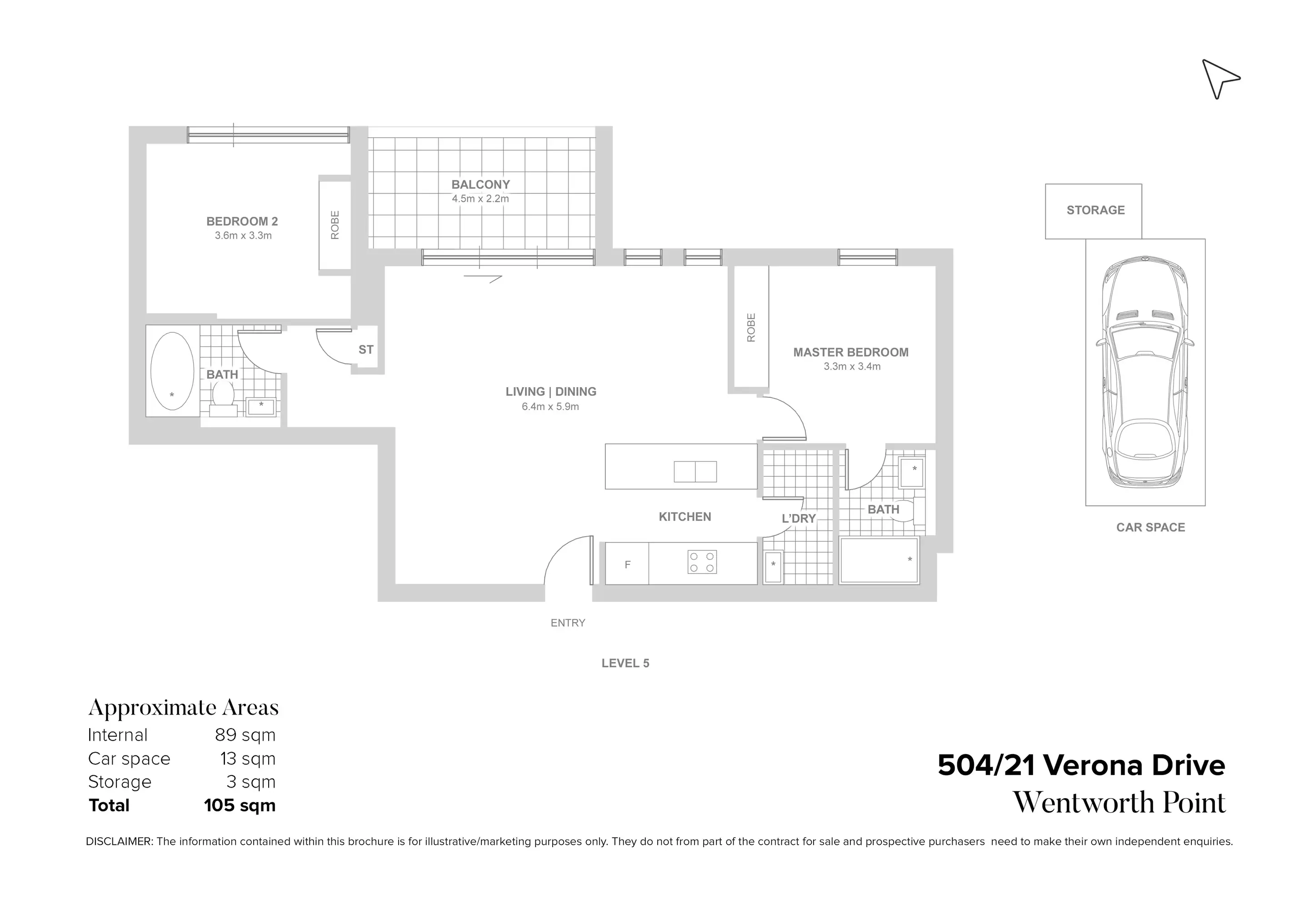504/21 Verona Drive, Wentworth Point Sold by Chidiac Realty - floorplan