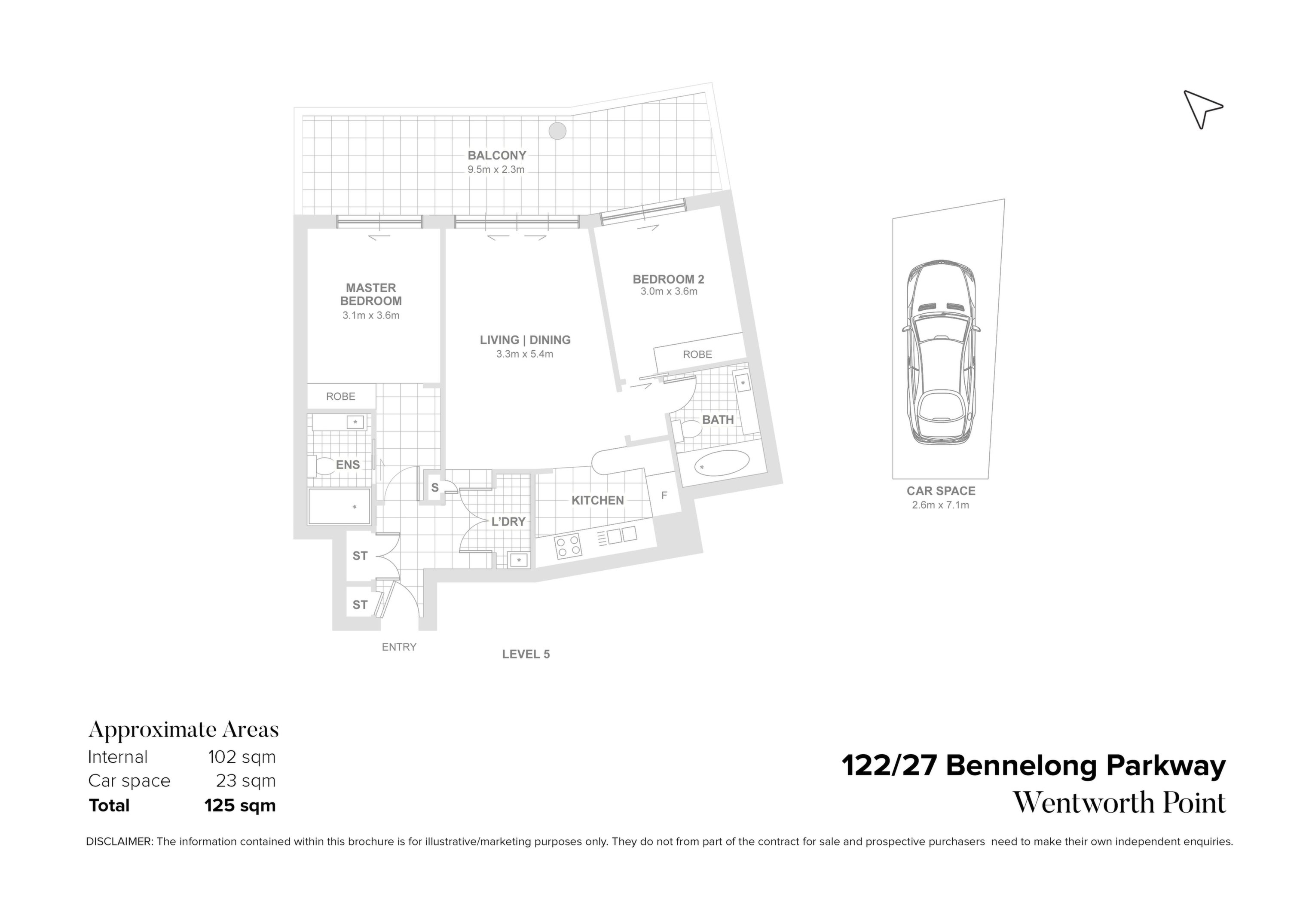 122/27 Bennelong Parkway, Wentworth Point Sold by Chidiac Realty - floorplan