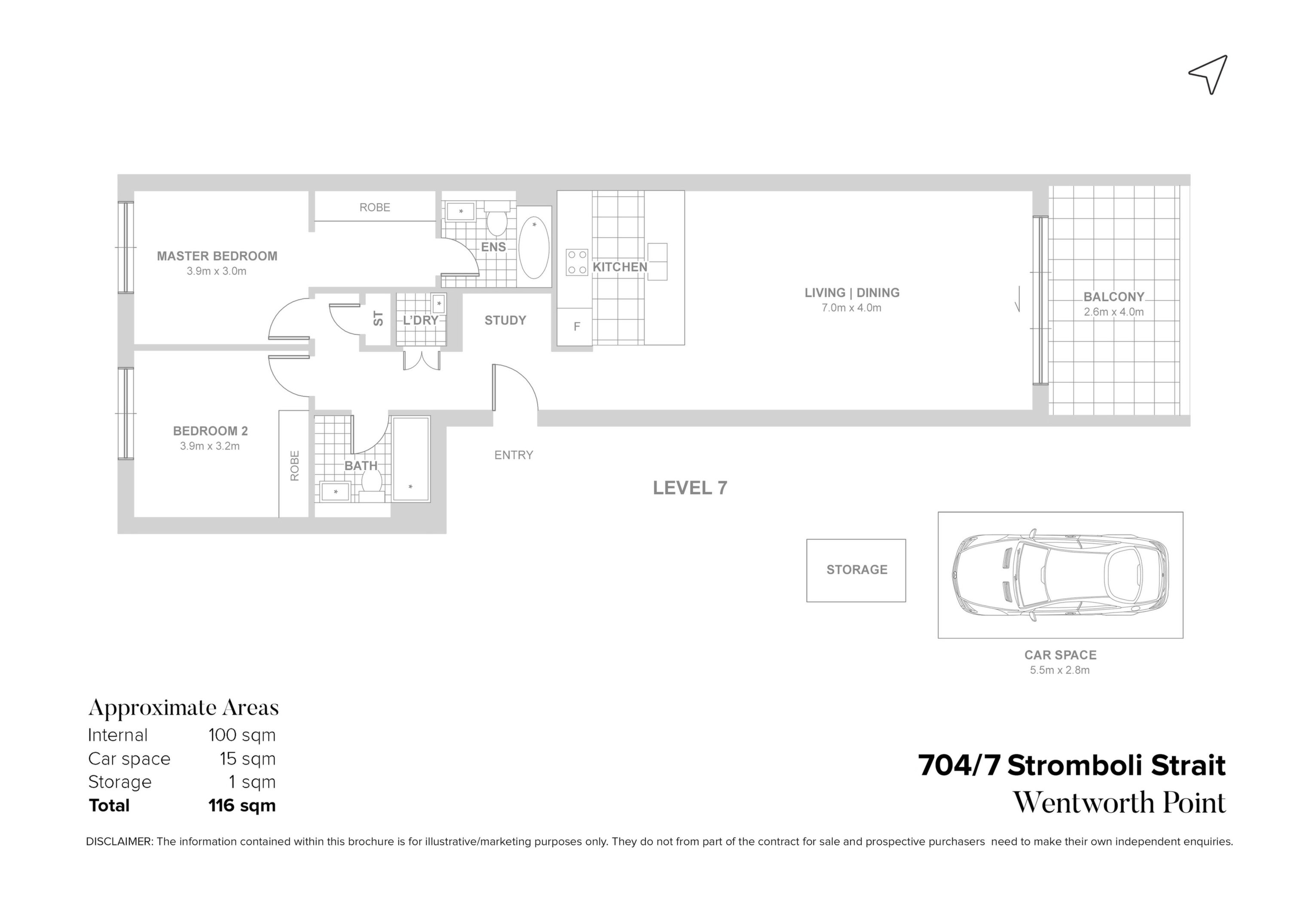 704/7 Stromboli Strait, Wentworth Point Sold by Chidiac Realty - floorplan
