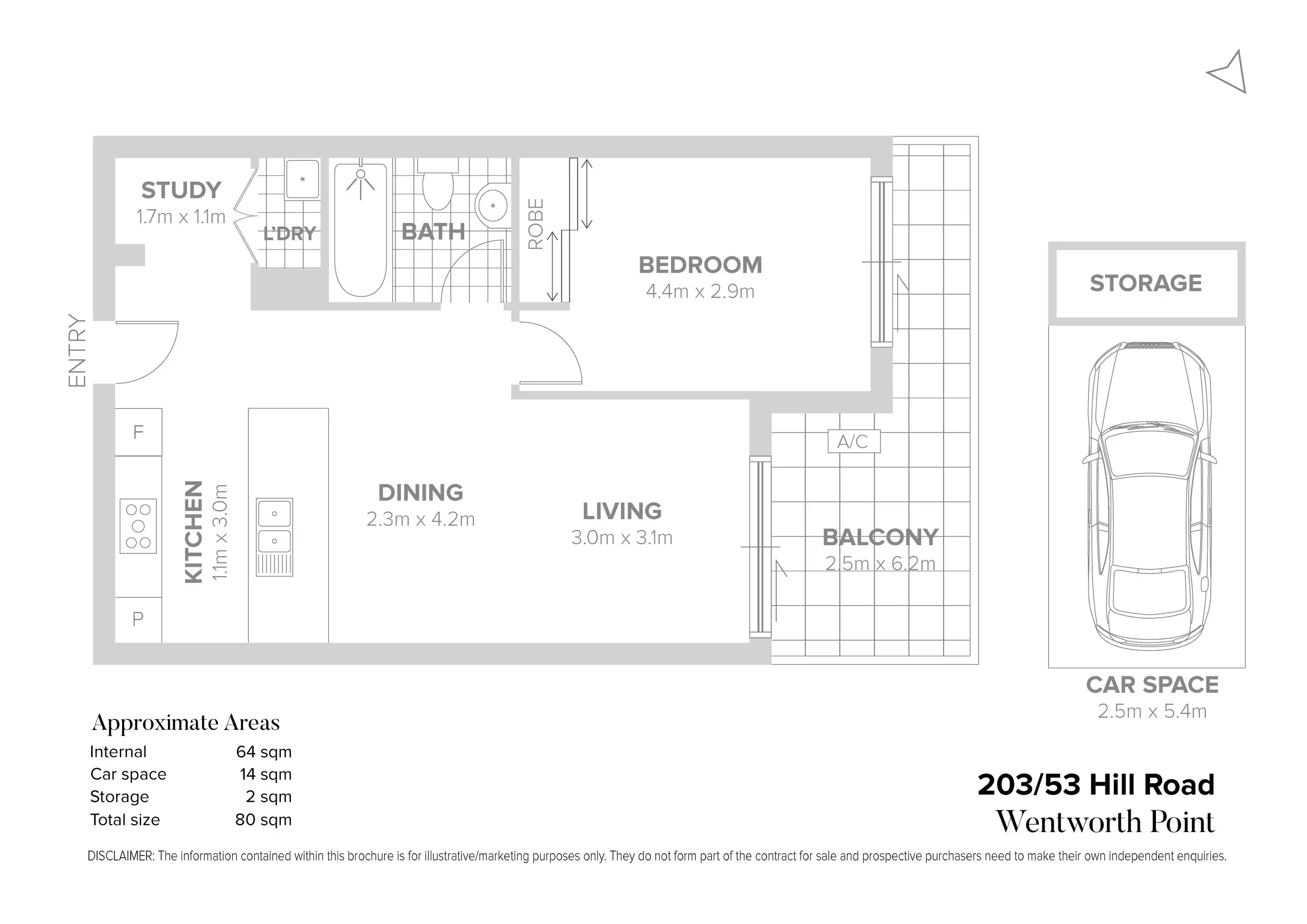 203/53 Hill Road, Wentworth Point Sold by Chidiac Realty - floorplan
