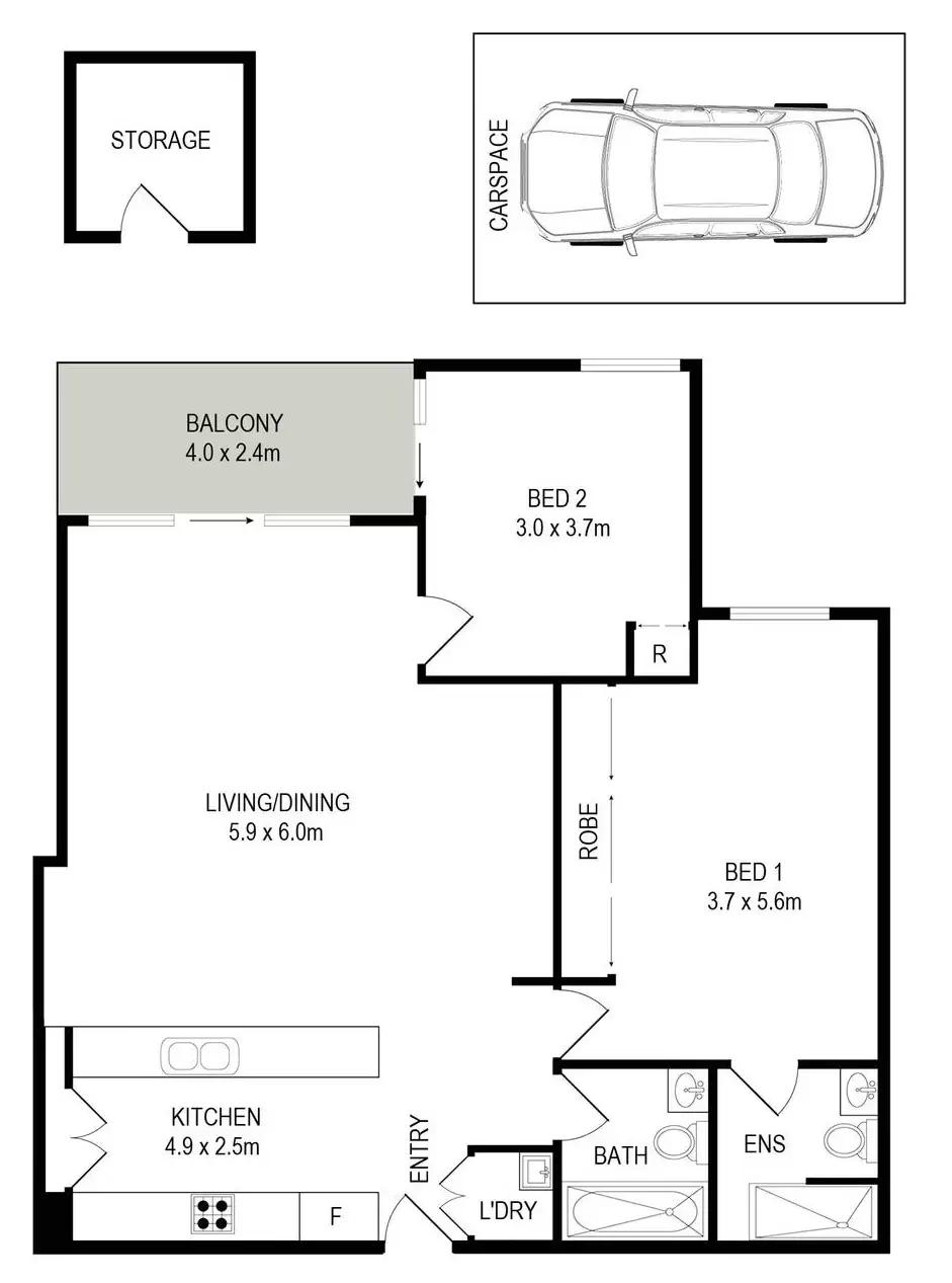2504/46 Savona Drive, Wentworth Point Sold by Chidiac Realty - floorplan