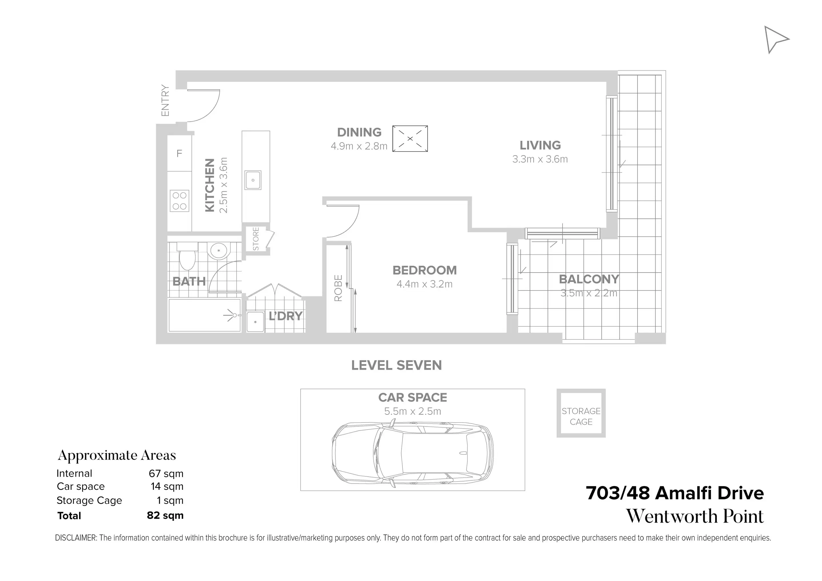 703/48 Amalfi Drive, Wentworth Point Sold by Chidiac Realty - floorplan