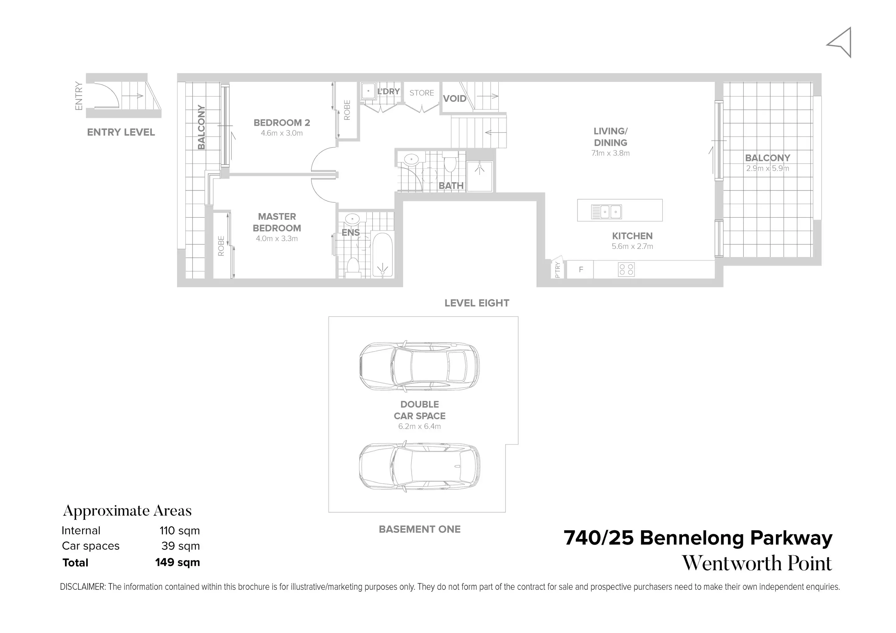 740/25 Bennelong Parkway, Wentworth Point Sold by Chidiac Realty - floorplan