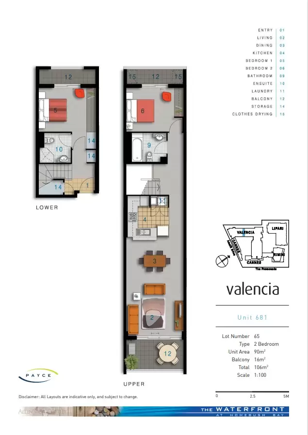 681/4 The Crescent, Wentworth Point Leased by Chidiac Realty - floorplan