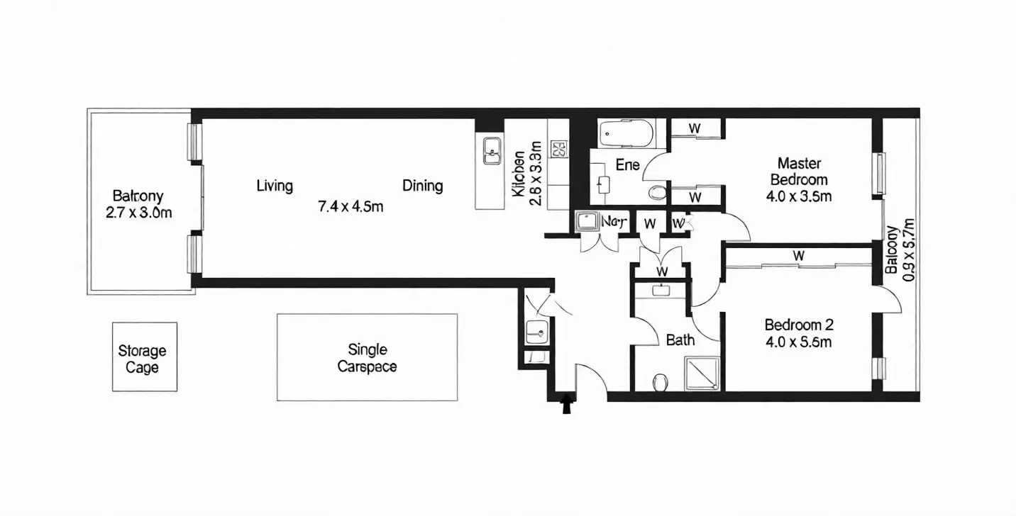 753/5 Baywater Drive, Wentworth Point Leased by Chidiac Realty - floorplan
