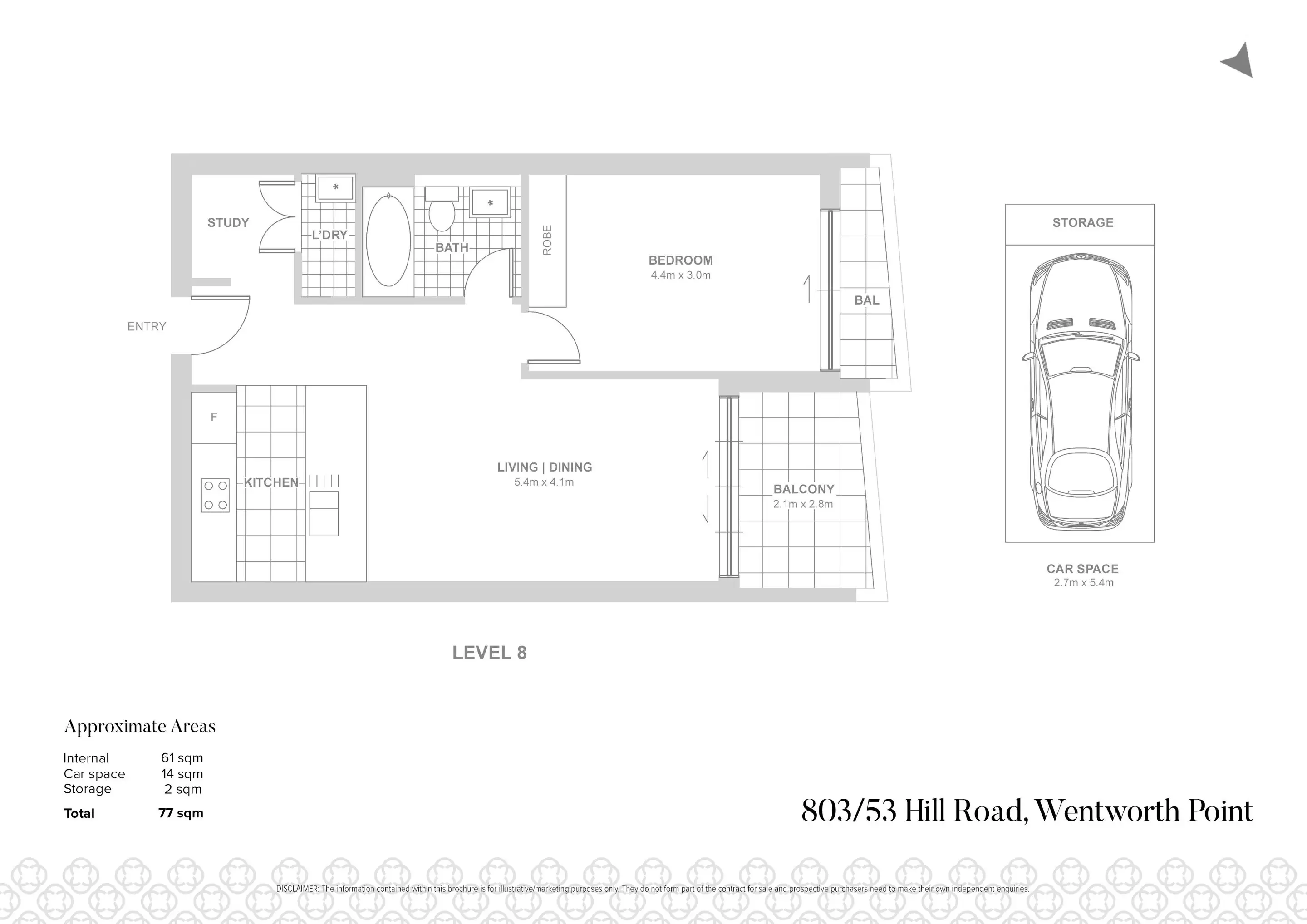 803/53 Hill Road, Wentworth Point Sold by Chidiac Realty - floorplan