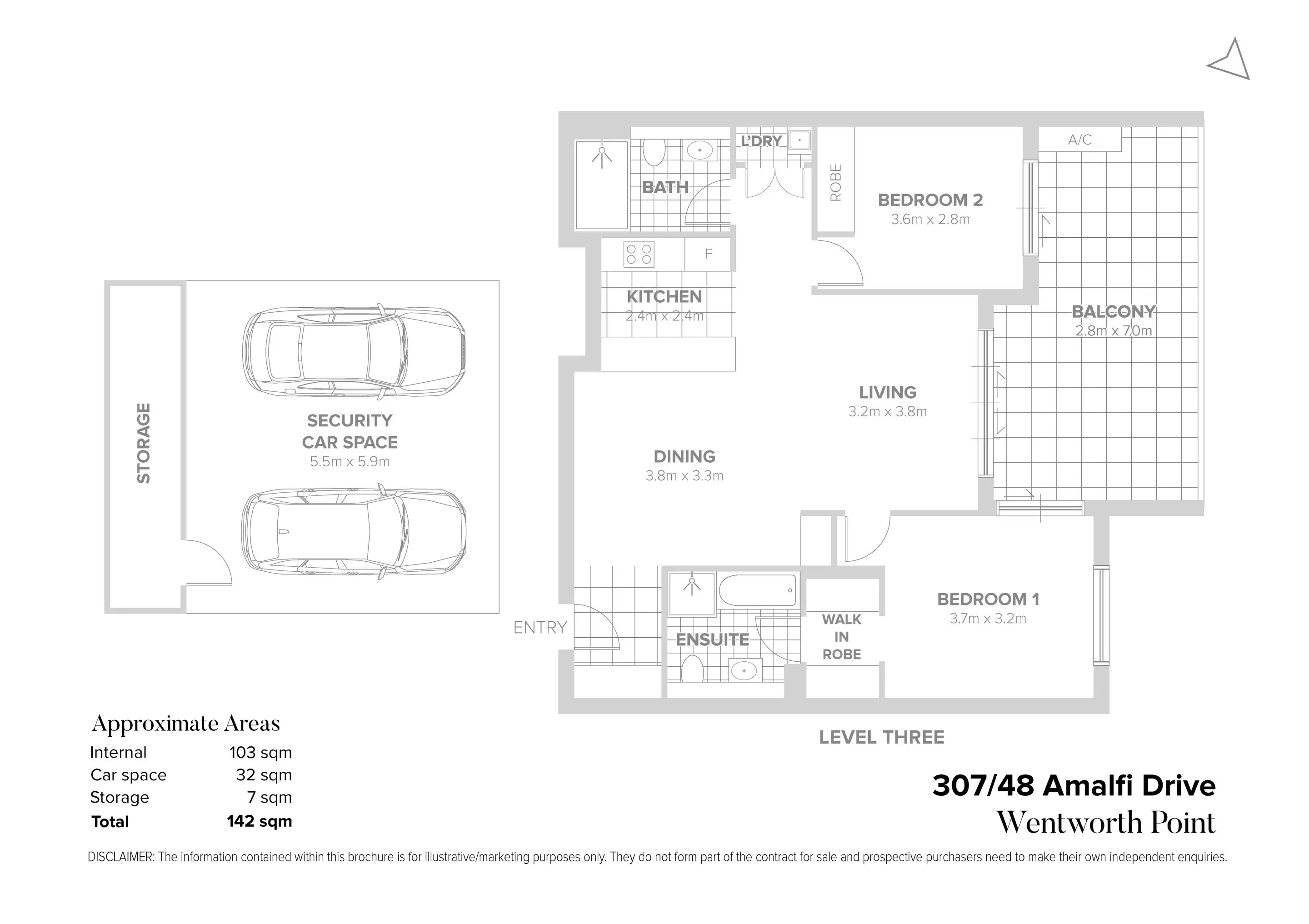 307/48 Amalfi Drive, Wentworth Point Sold by Chidiac Realty - floorplan