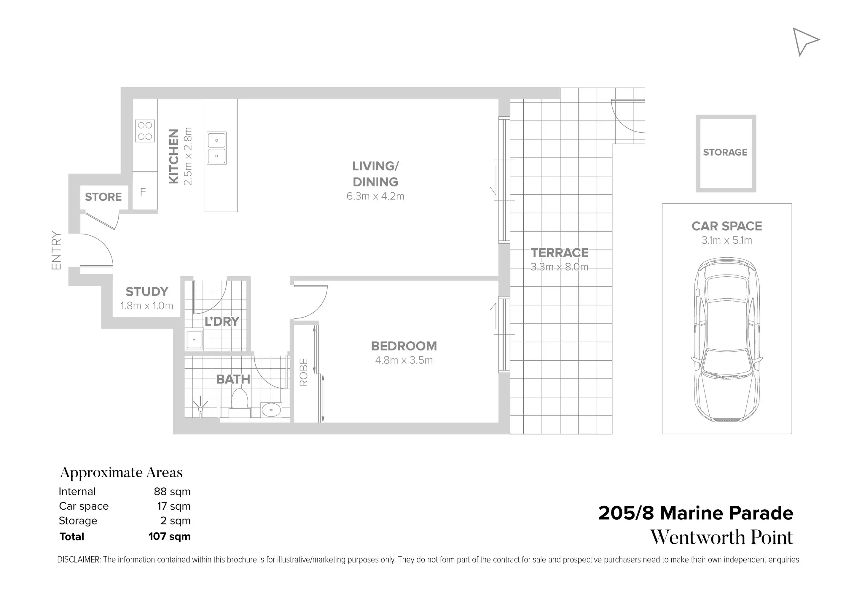 205/8 Marine Parade, Wentworth Point Sold by Chidiac Realty - floorplan