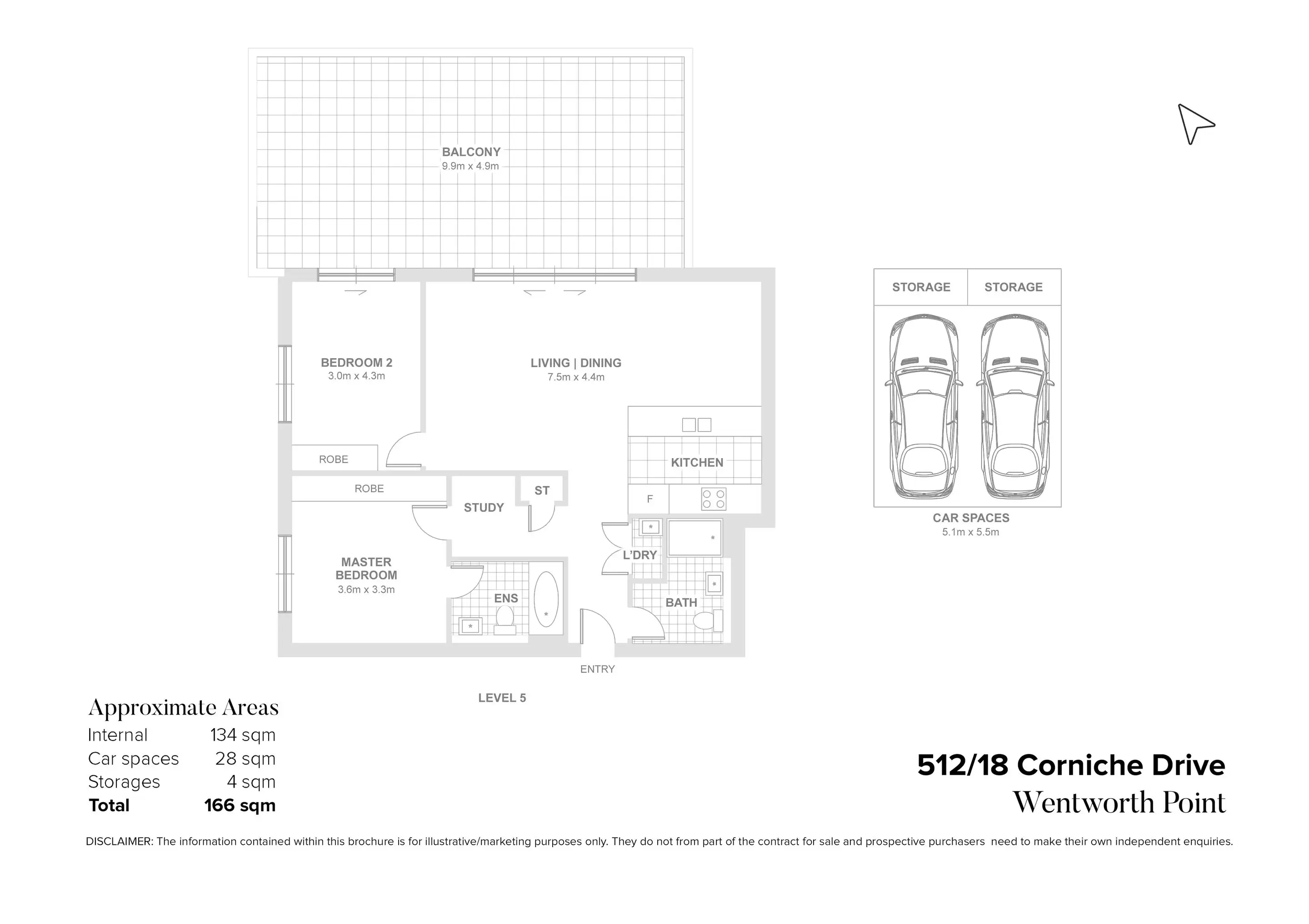 512/18 Corniche Drive, Wentworth Point Sold by Chidiac Realty - floorplan