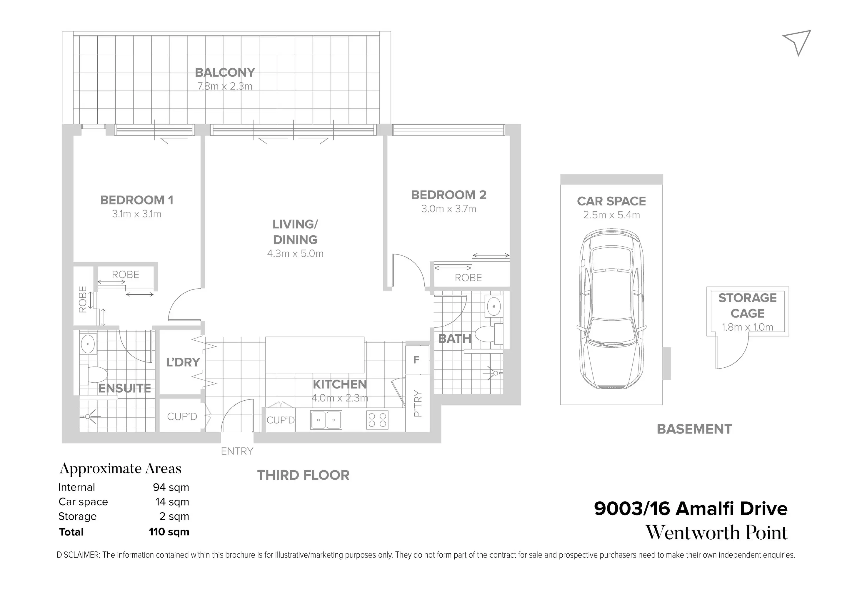 9003/16 Amalfi Drive, Wentworth Point Sold by Chidiac Realty - floorplan