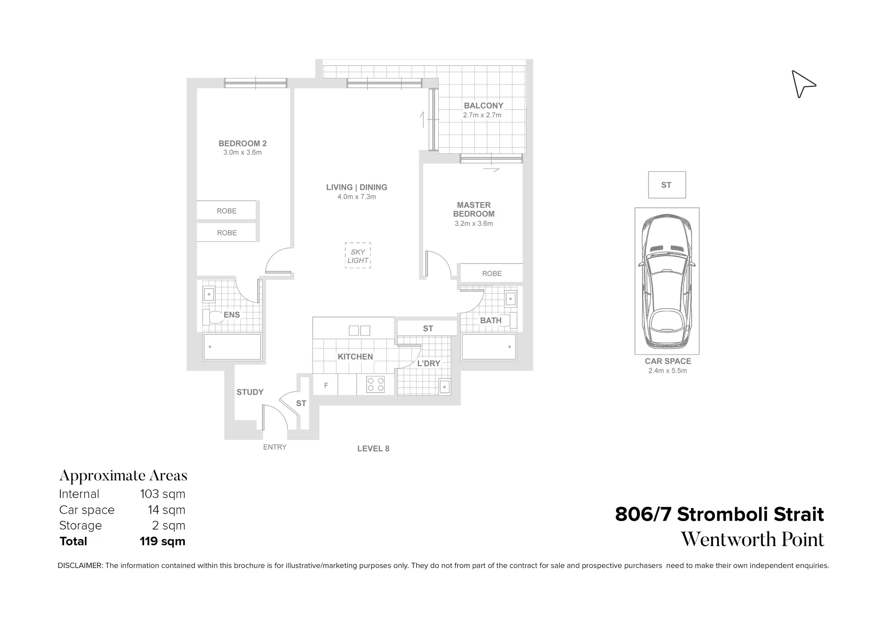 806/7 Stromboli Strait, Wentworth Point Sold by Chidiac Realty - floorplan
