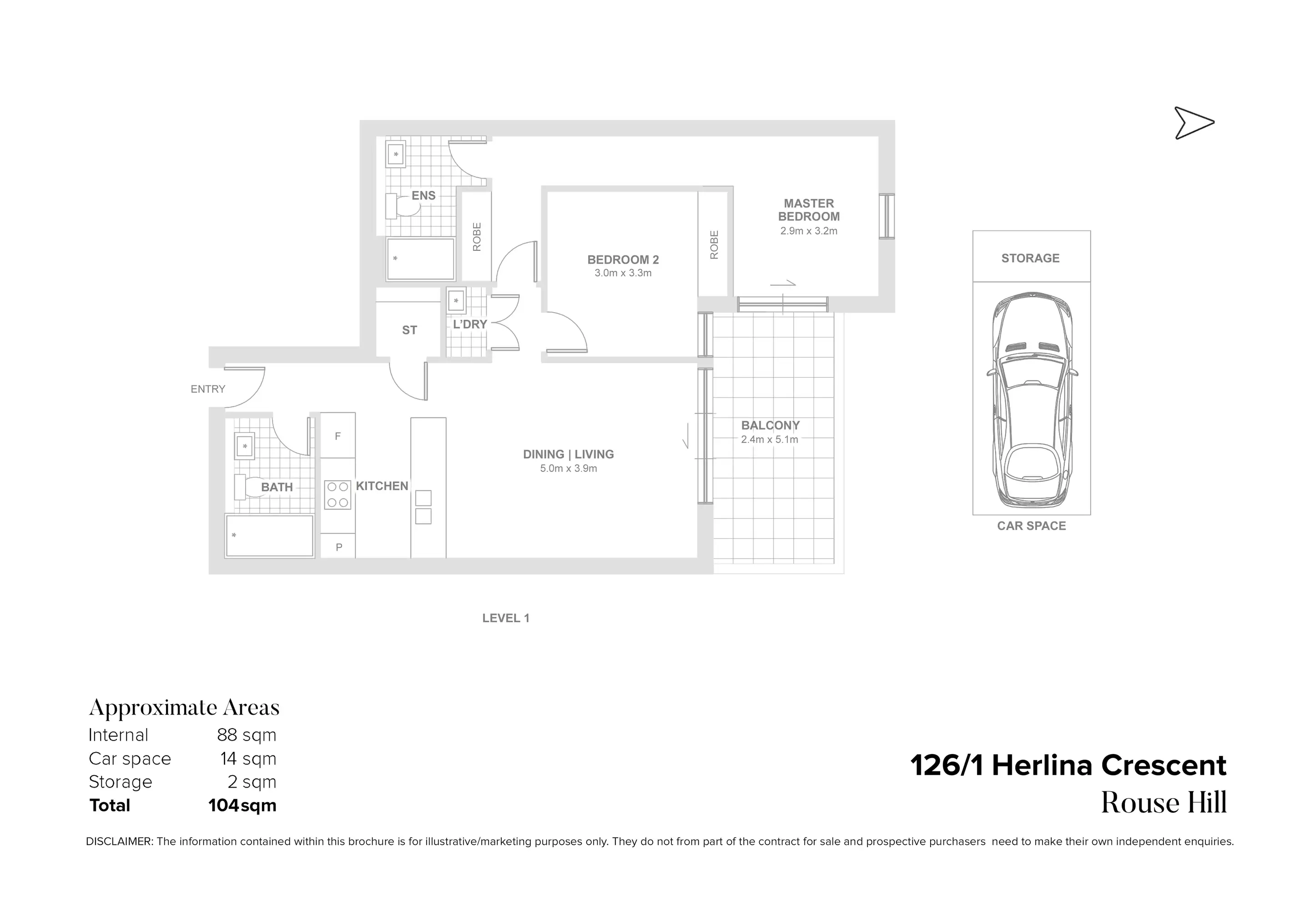 126/1 Herlina Crescent, Rouse Hill Sold by Chidiac Realty - floorplan