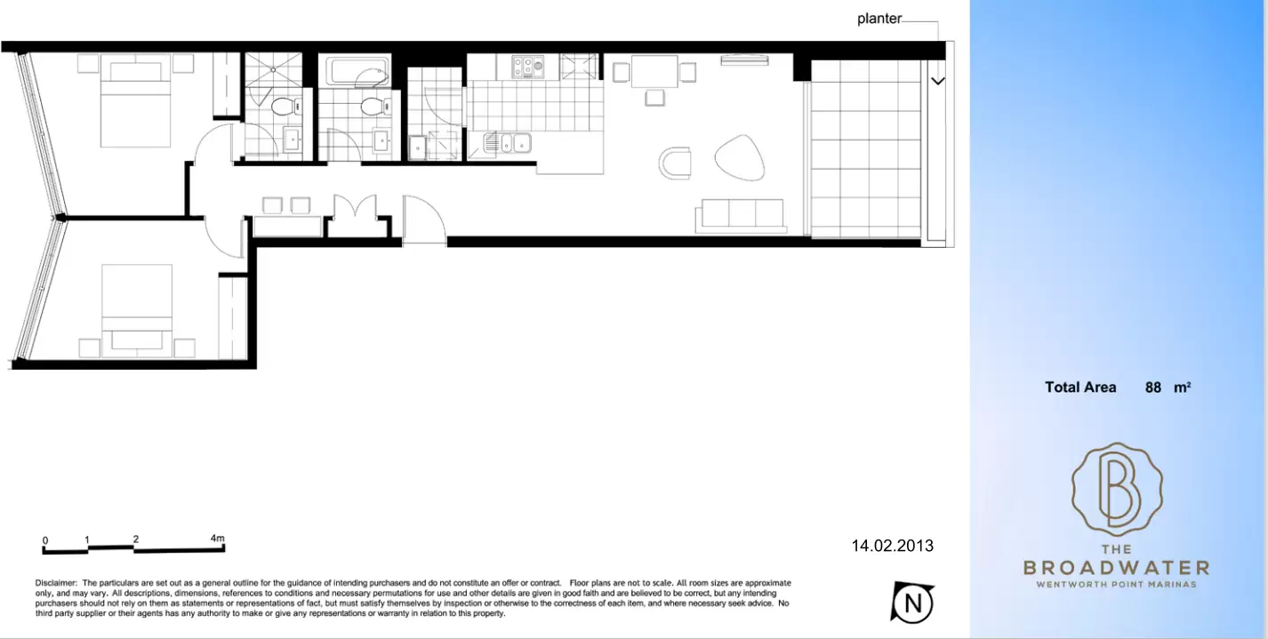 402/1 Footbridge Boulevard, Wentworth Point Leased by Chidiac Realty - floorplan