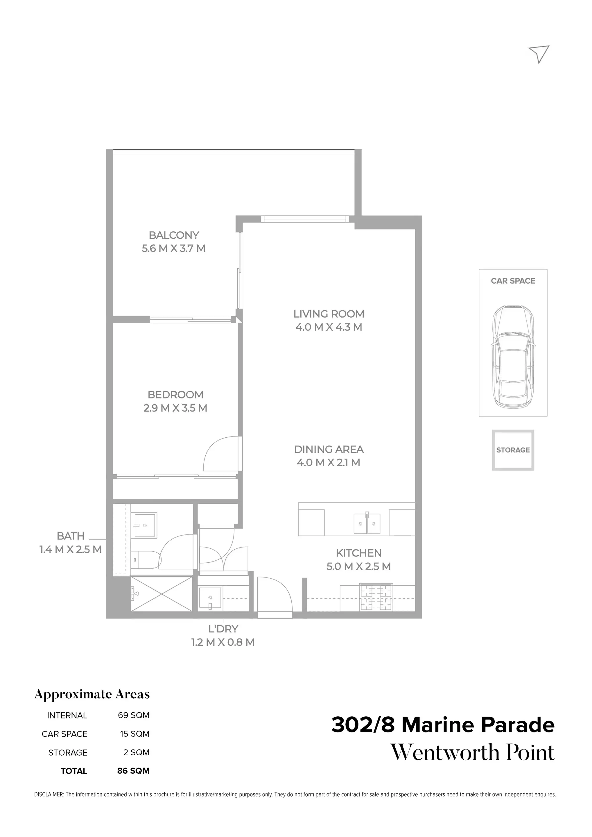 302/8 Marine Parade, Wentworth Point Sold by Chidiac Realty - floorplan