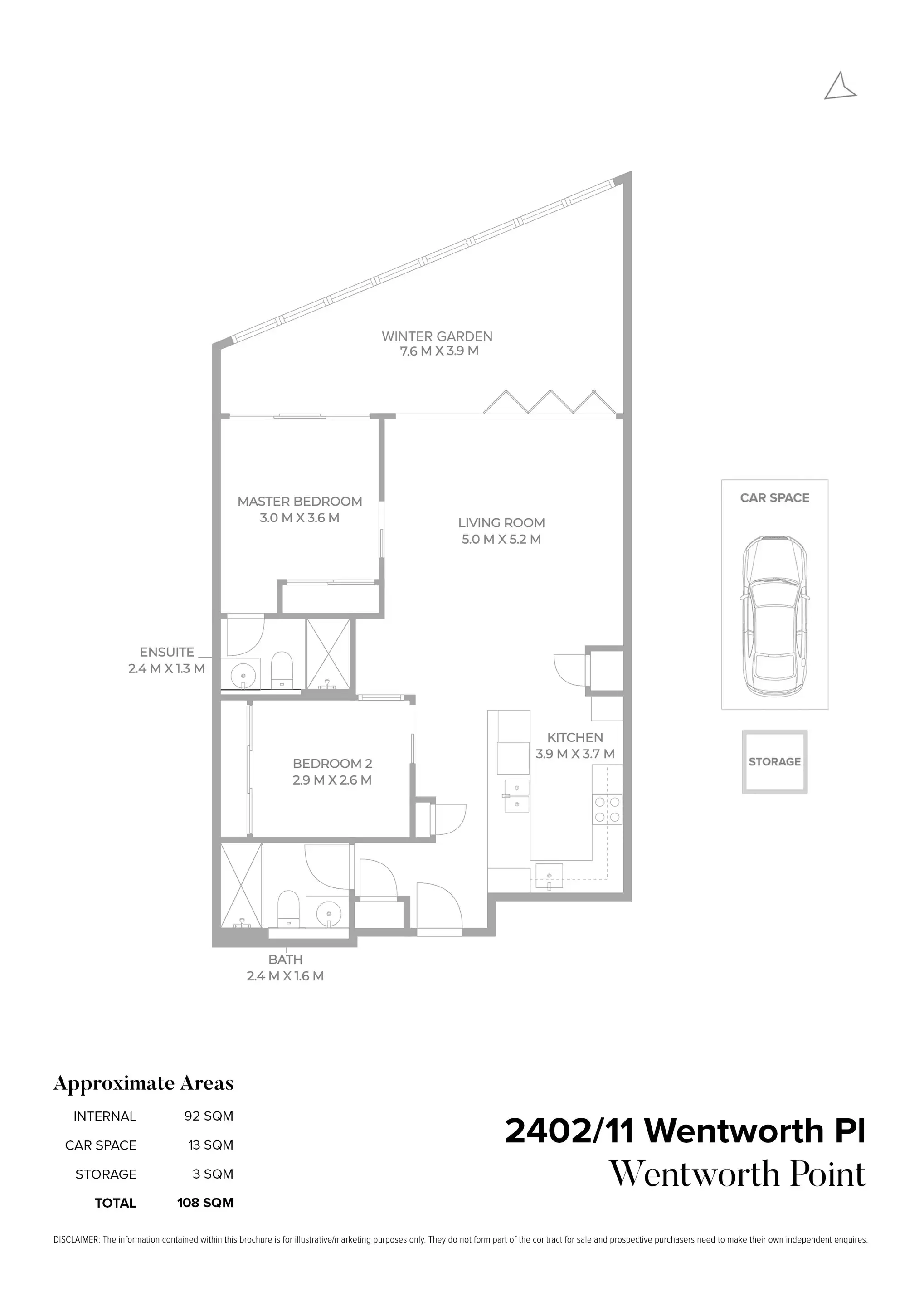 2402/11 Wentworth Place, Wentworth Point Sold by Chidiac Realty - floorplan
