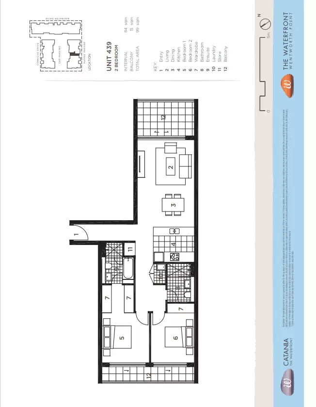 439/21 Marine Parade, Wentworth Point Leased by Chidiac Realty - floorplan