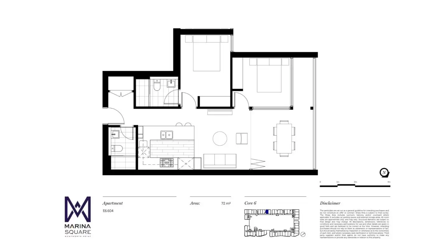 604/4 Waterways Street, Wentworth Point Leased by Chidiac Realty - floorplan