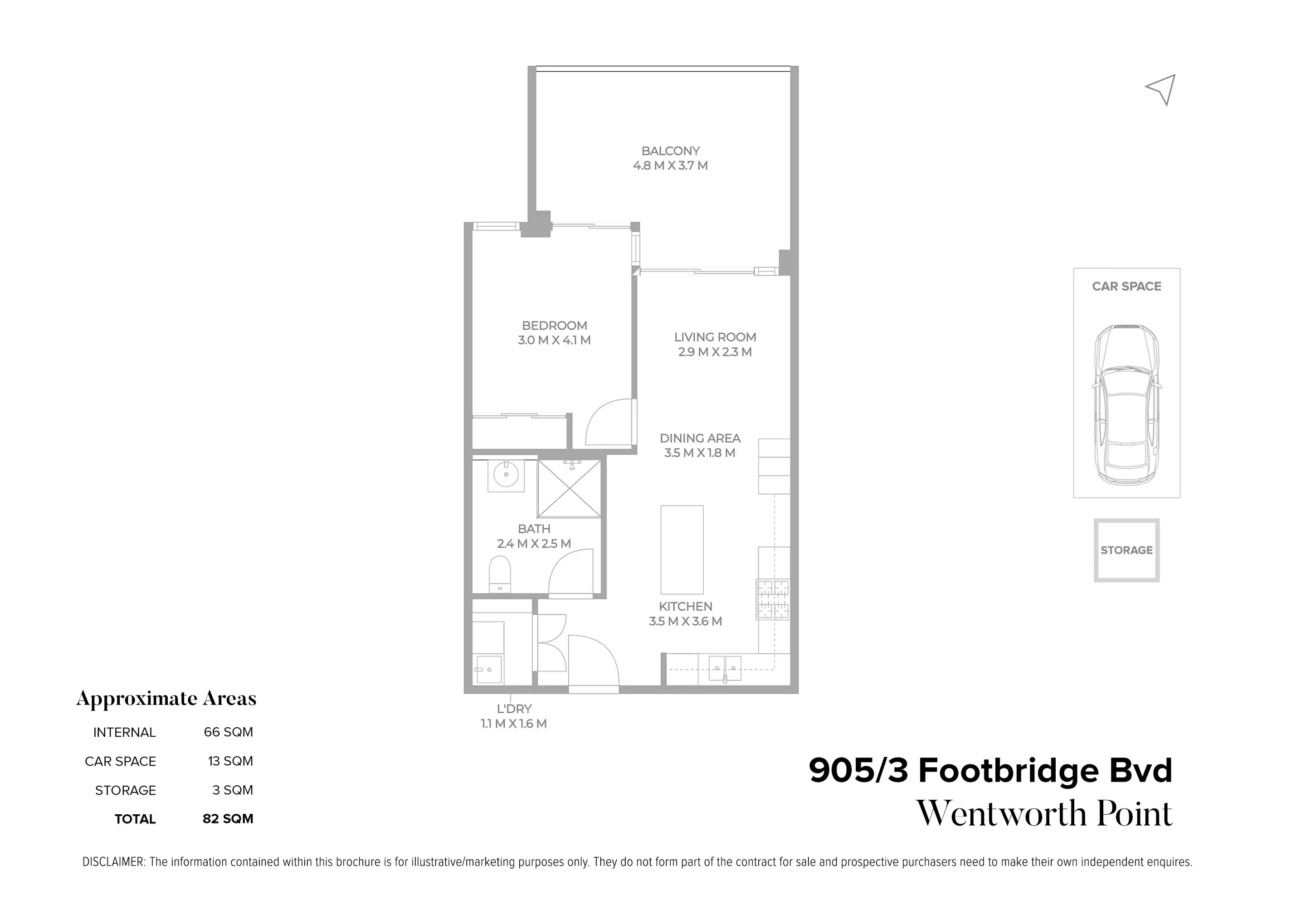 905/3 Footbridge Boulevard, Wentworth Point Sold by Chidiac Realty - floorplan