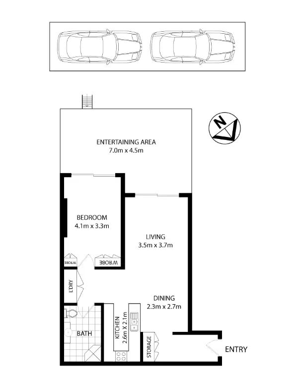 105/2 The Piazza, Wentworth Point Leased by Chidiac Realty - floorplan
