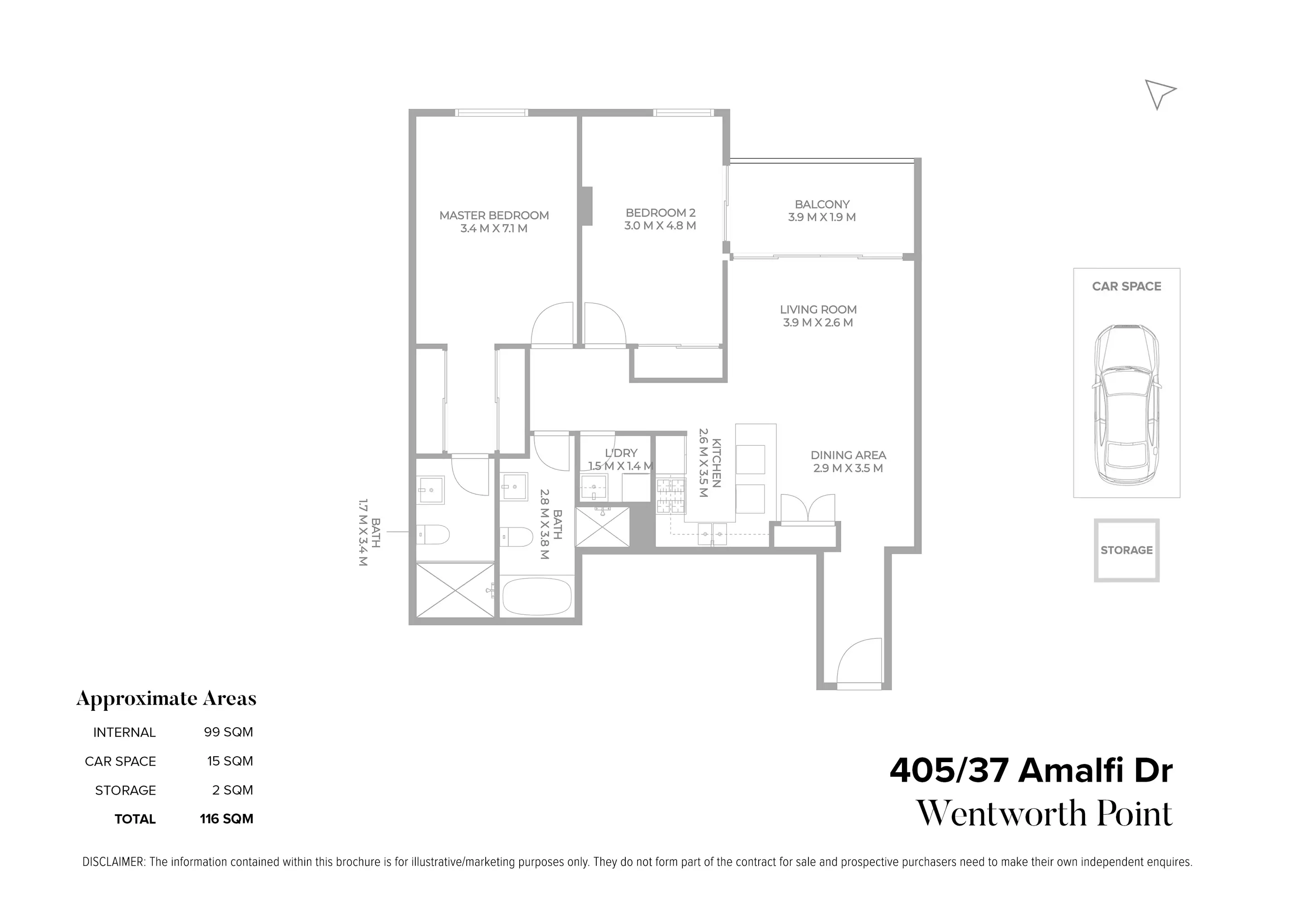 405/37 Amalfi Drive, Wentworth Point Sold by Chidiac Realty - floorplan