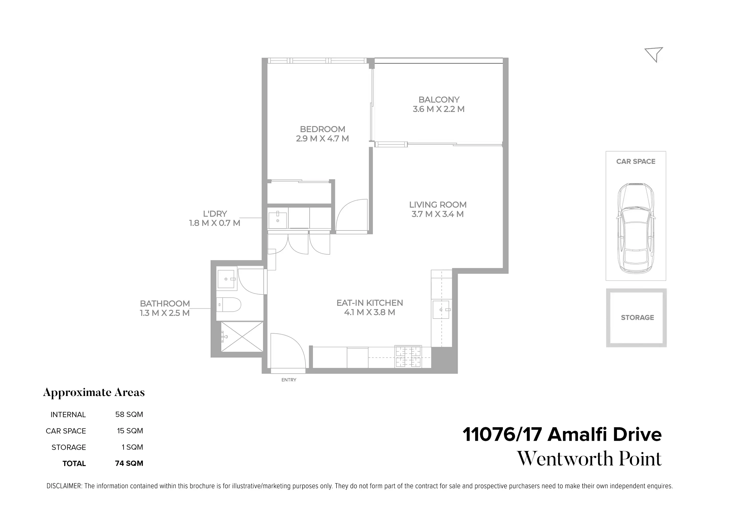 11076/17 Amalfi Drive, Wentworth Point Sold by Chidiac Realty - floorplan