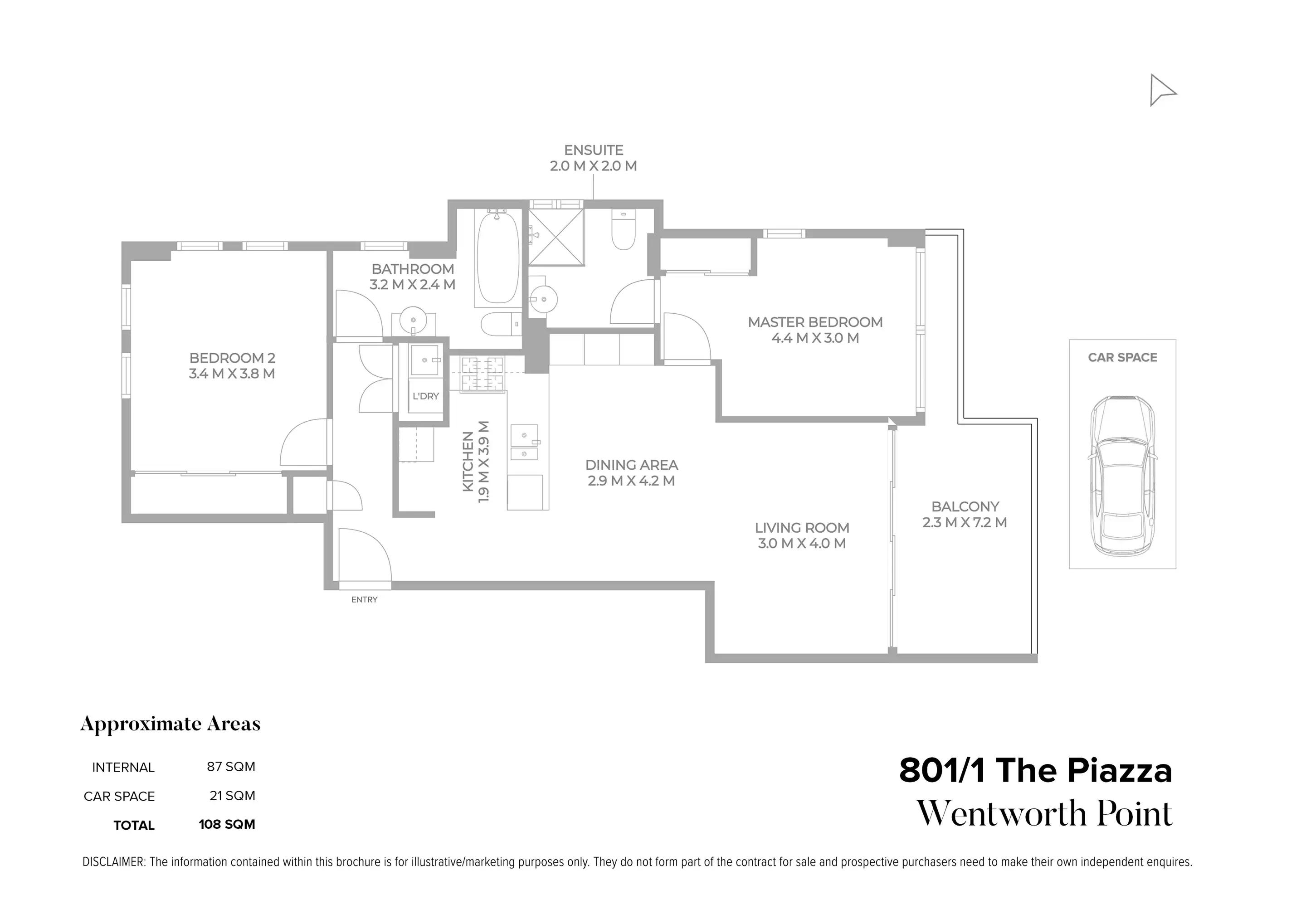 801/1 The Piazza, Wentworth Point Sold by Chidiac Realty - floorplan