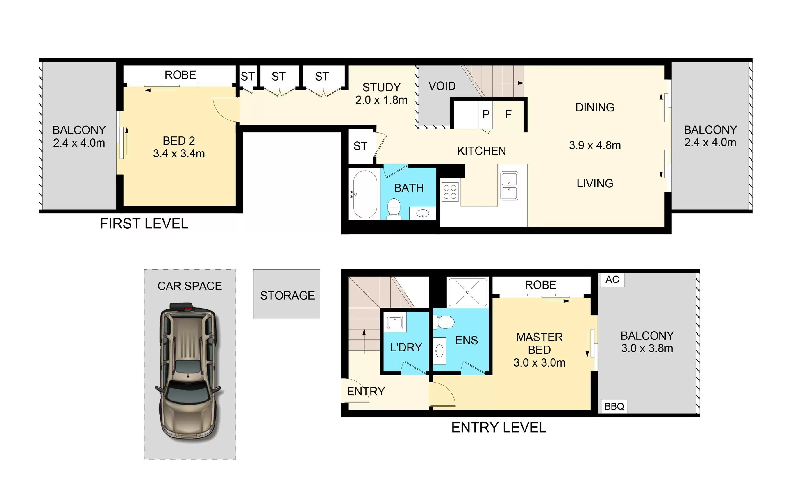 844/2 The Crescent, Wentworth Point Leased by Chidiac Realty - floorplan