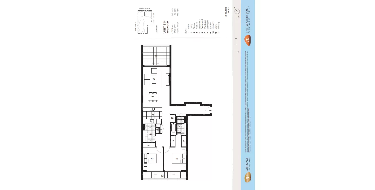 614/14 Baywater Drive, Wentworth Point Leased by Chidiac Realty - floorplan