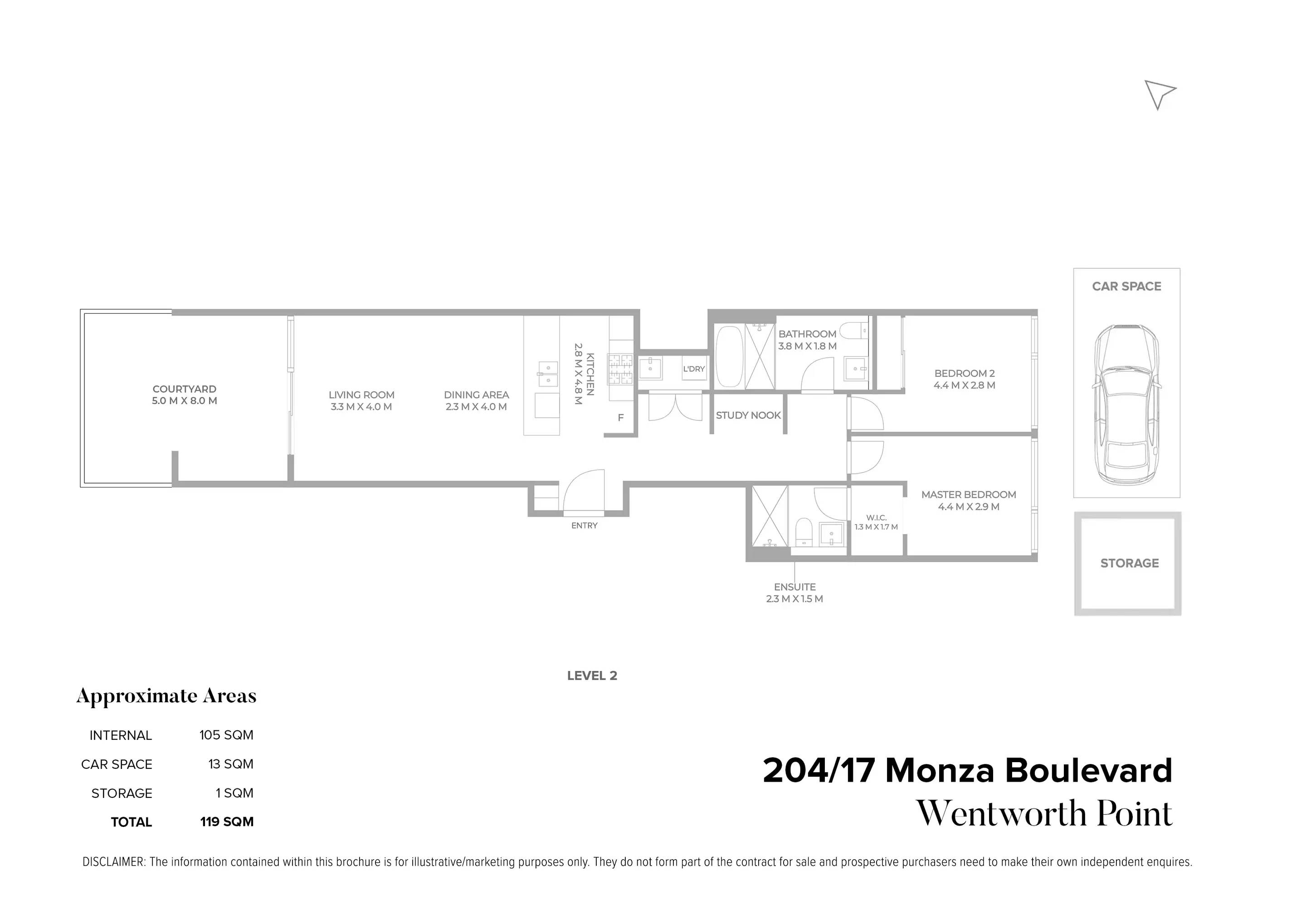 204/17 Monza Boulevard, Wentworth Point Sold by Chidiac Realty - floorplan