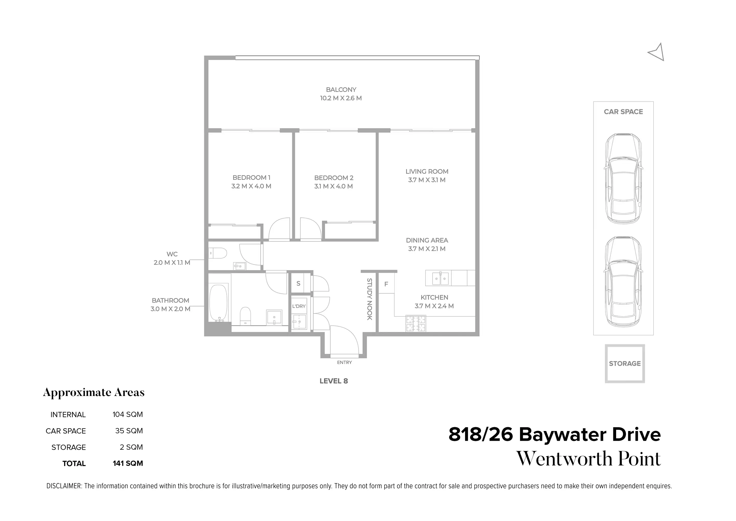 818/26 Baywater Drive, Wentworth Point Sold by Chidiac Realty - floorplan