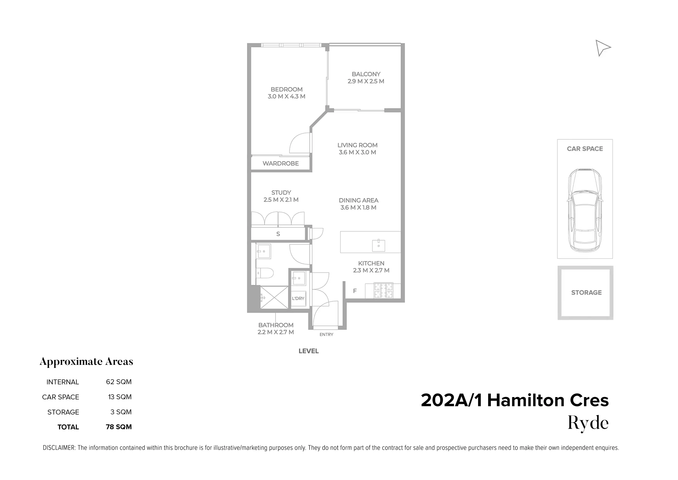 202A/1 Hamilton Crescent, Ryde Sold by Chidiac Realty - floorplan