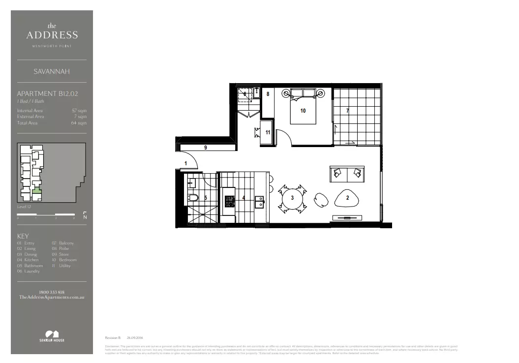 1202/13 Verona Drive, Wentworth Point Leased by Chidiac Realty - floorplan