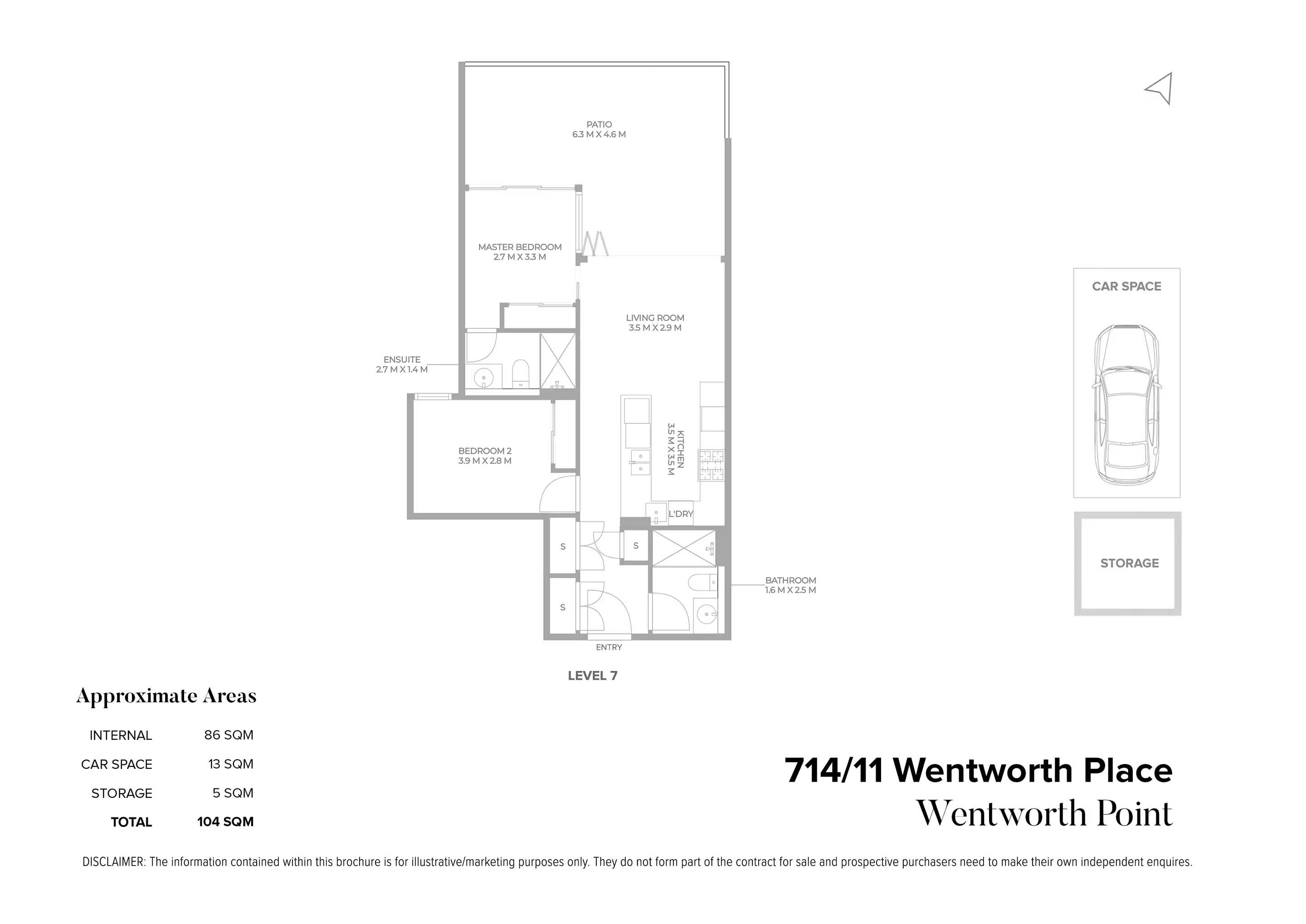 714/11 Wentworth Place, Wentworth Point Sold by Chidiac Realty - floorplan