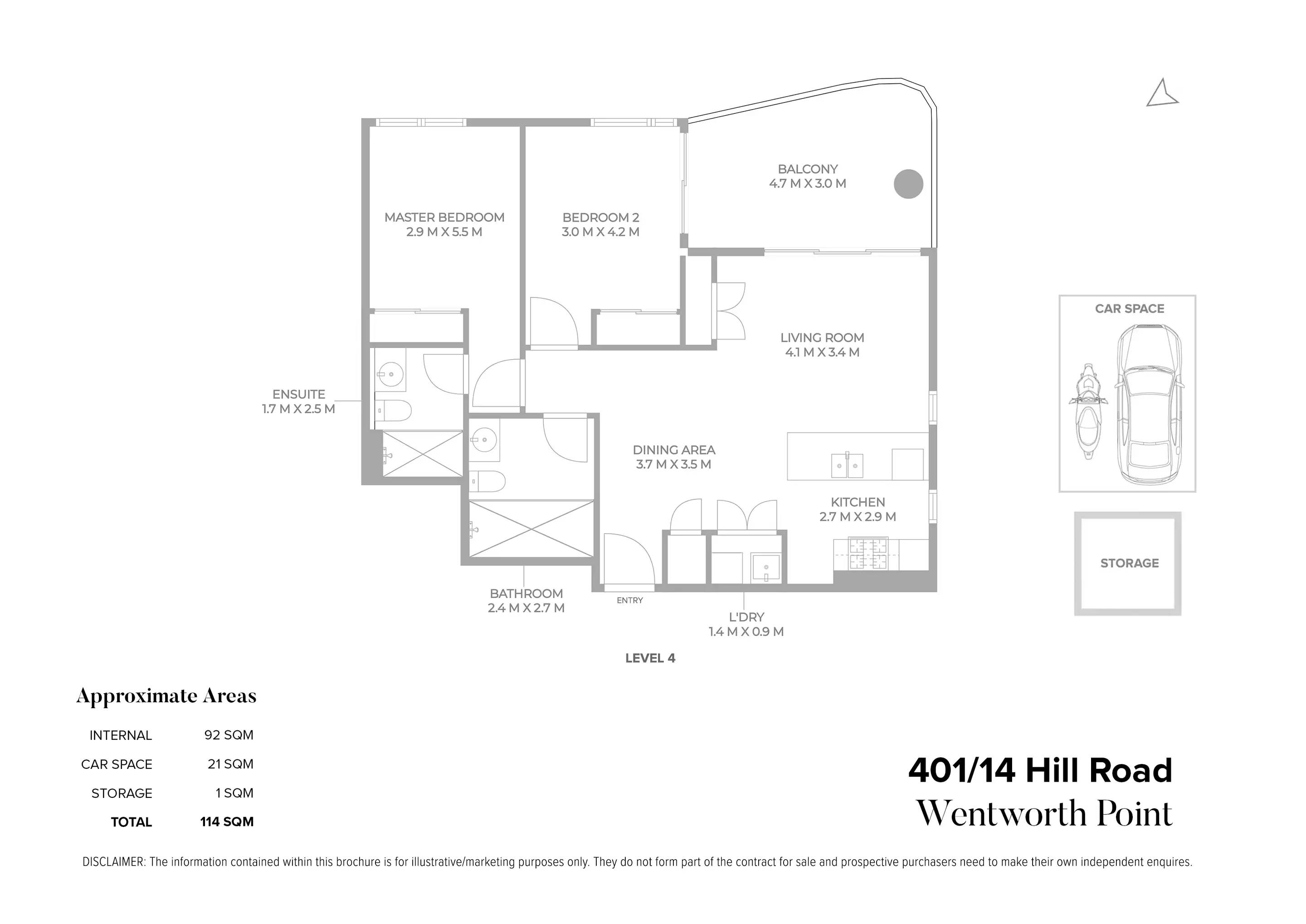 401/14 Hill Road, Wentworth Point Sold by Chidiac Realty - floorplan