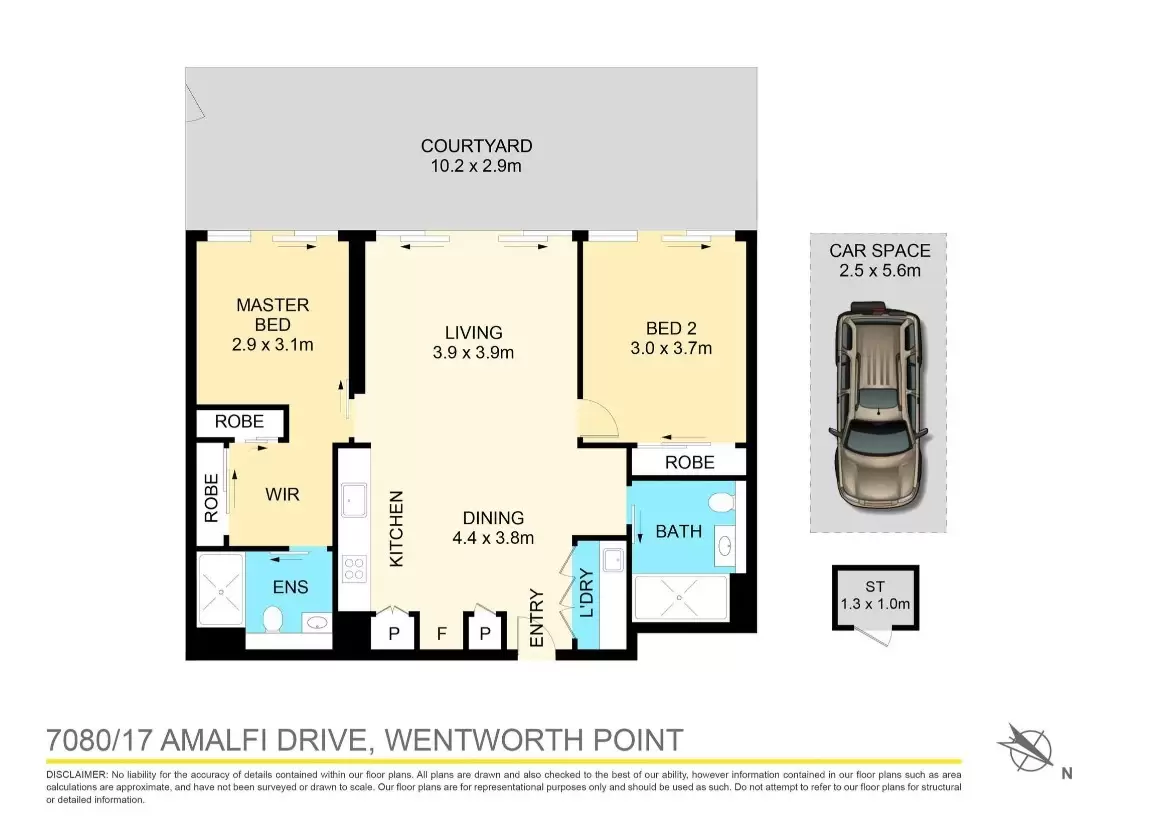7080/17 Amalfi Drive, Wentworth Point Leased by Chidiac Realty - floorplan