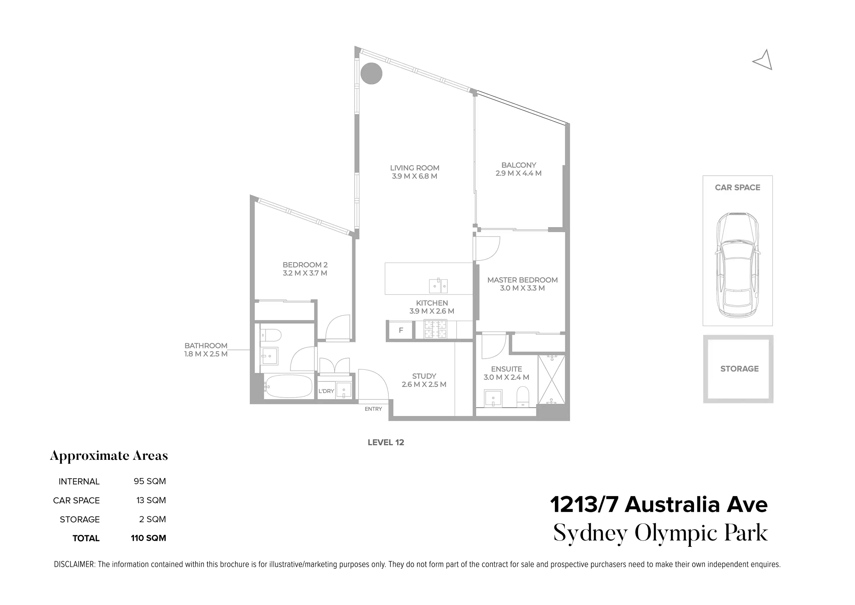 1213/7 Australia Avenue, Sydney Olympic Park Sold by Chidiac Realty - floorplan