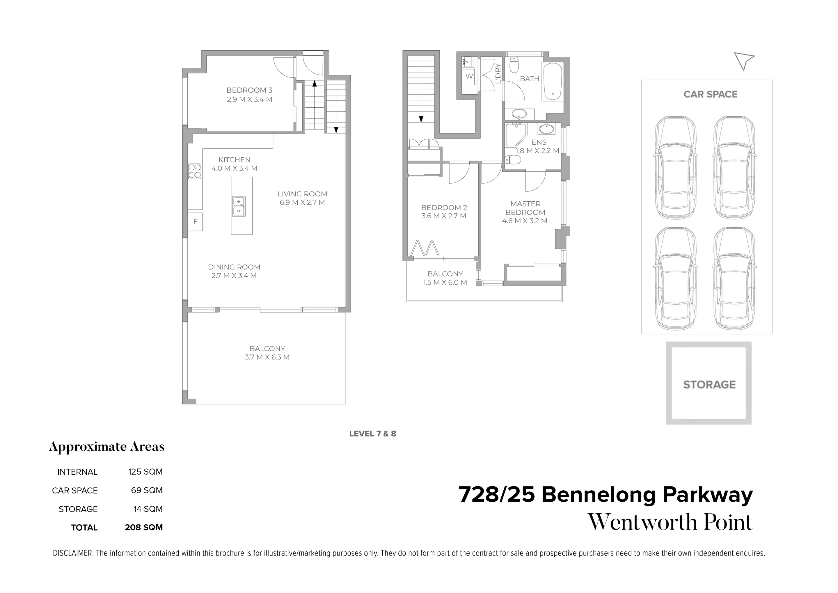 728/25 Bennelong Parkway, Wentworth Point Sold by Chidiac Realty - floorplan