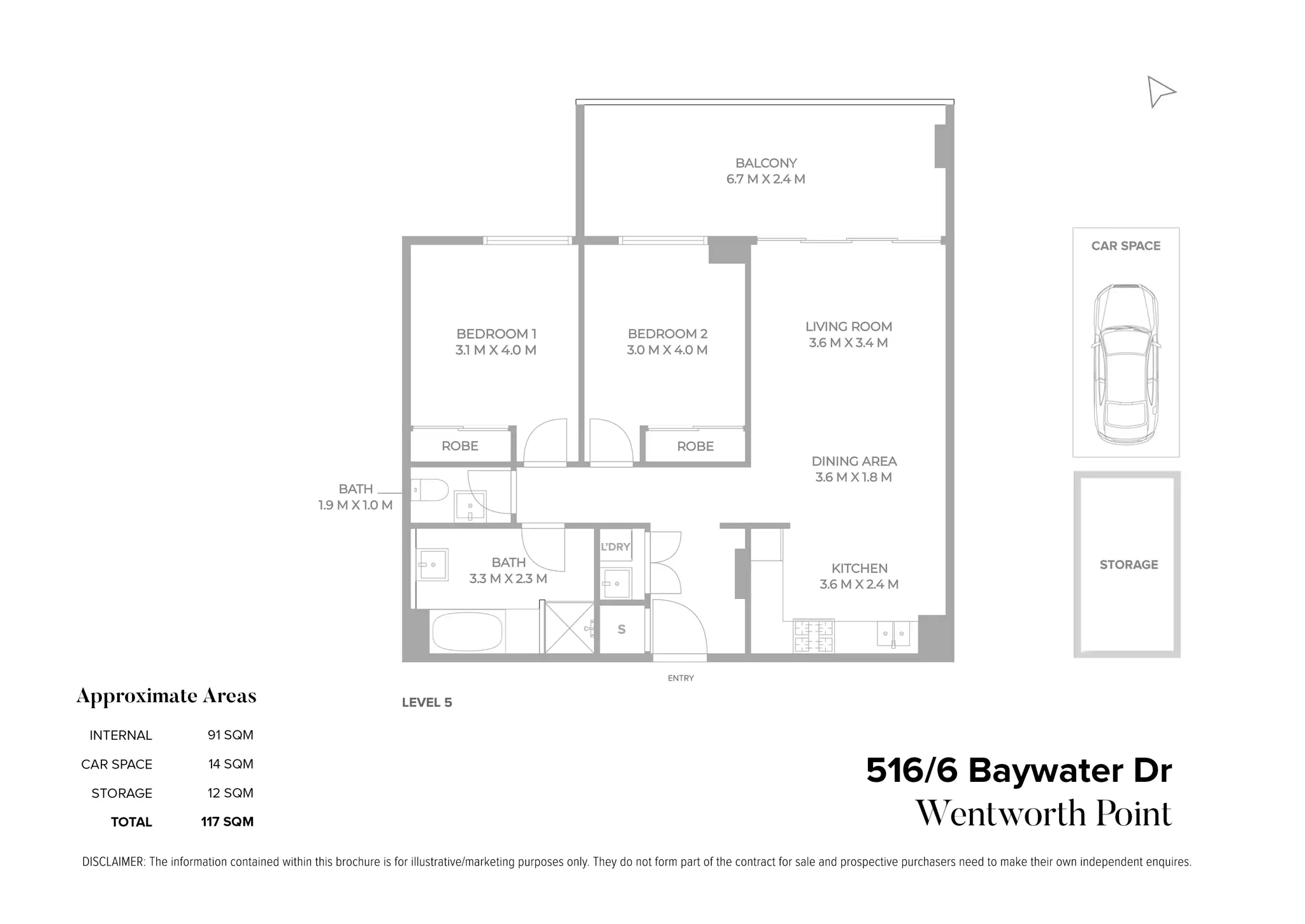 516/6 Baywater Drive, Wentworth Point Sold by Chidiac Realty - floorplan