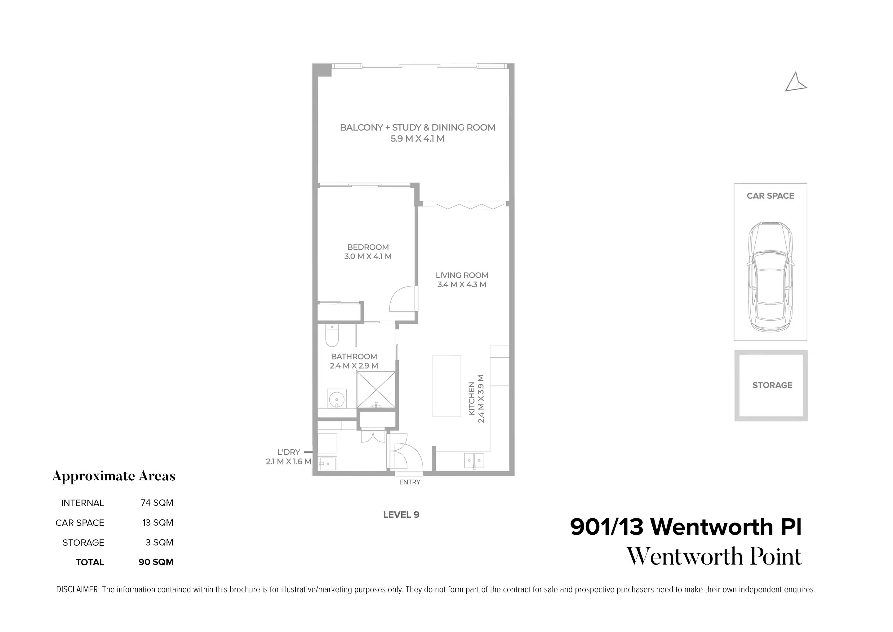 901/13 Wentworth Place, Wentworth Point Sold by Chidiac Realty - floorplan