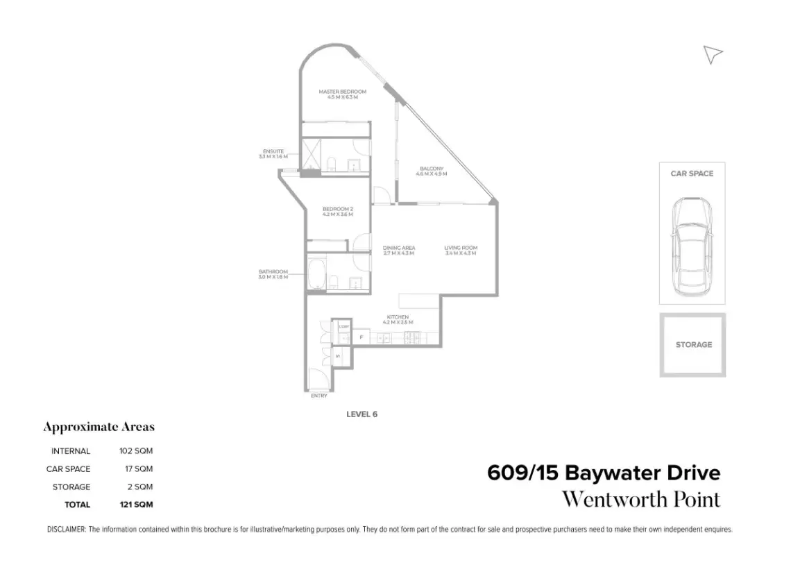 609/15 Baywater Drive, Wentworth Point Leased by Chidiac Realty - floorplan