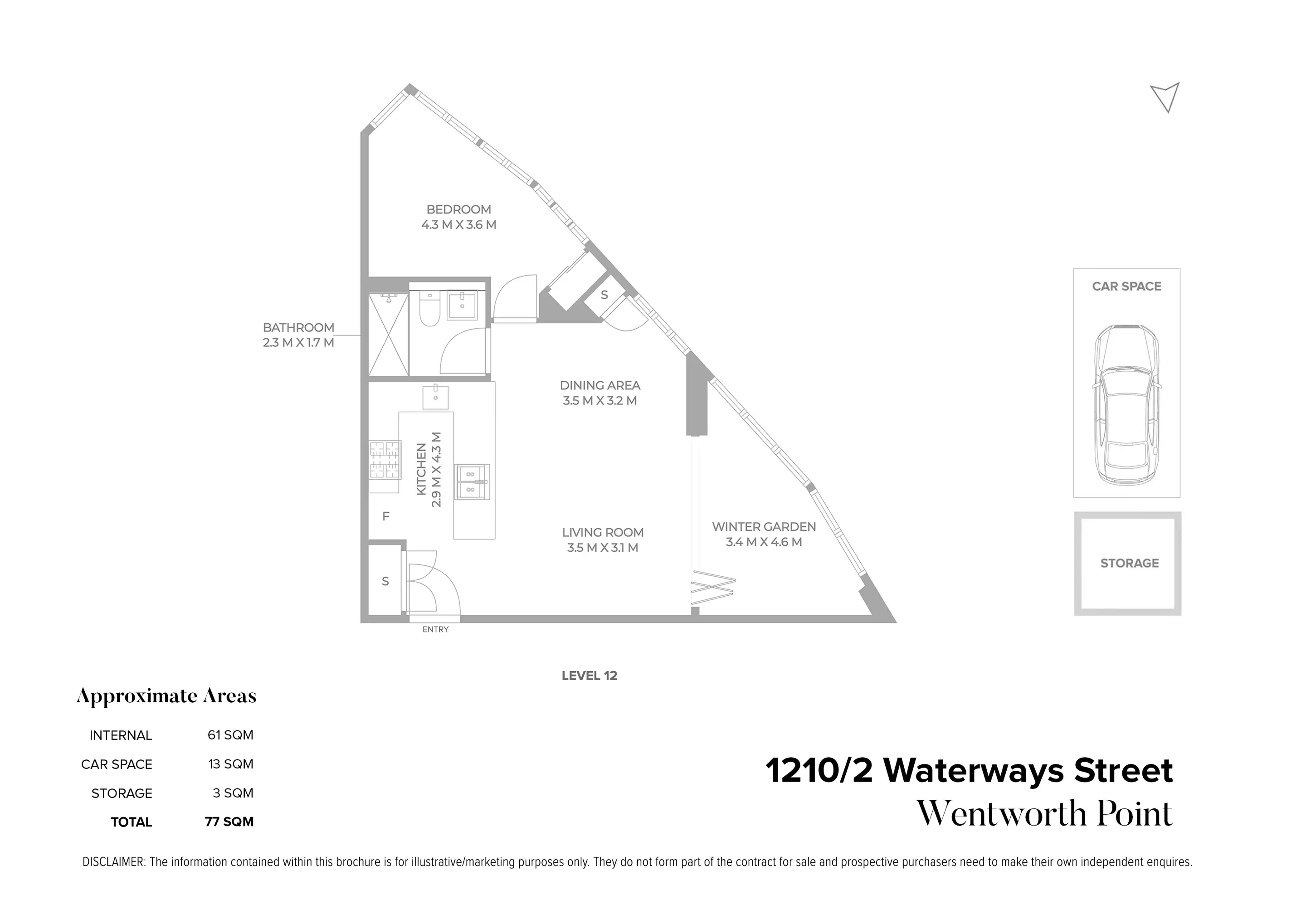 1210/2 Waterways Street, Wentworth Point Sold by Chidiac Realty - floorplan