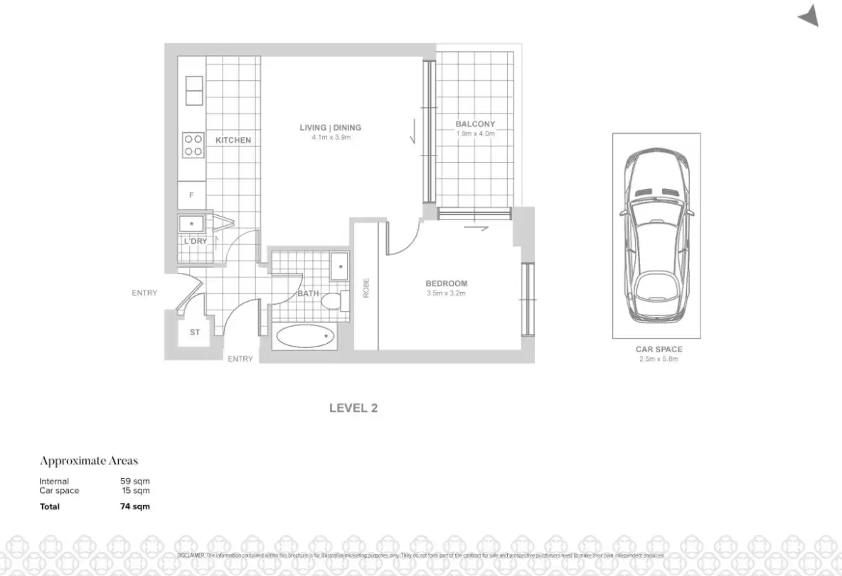 210/14 Marine Parade, Wentworth Point Leased by Chidiac Realty - floorplan